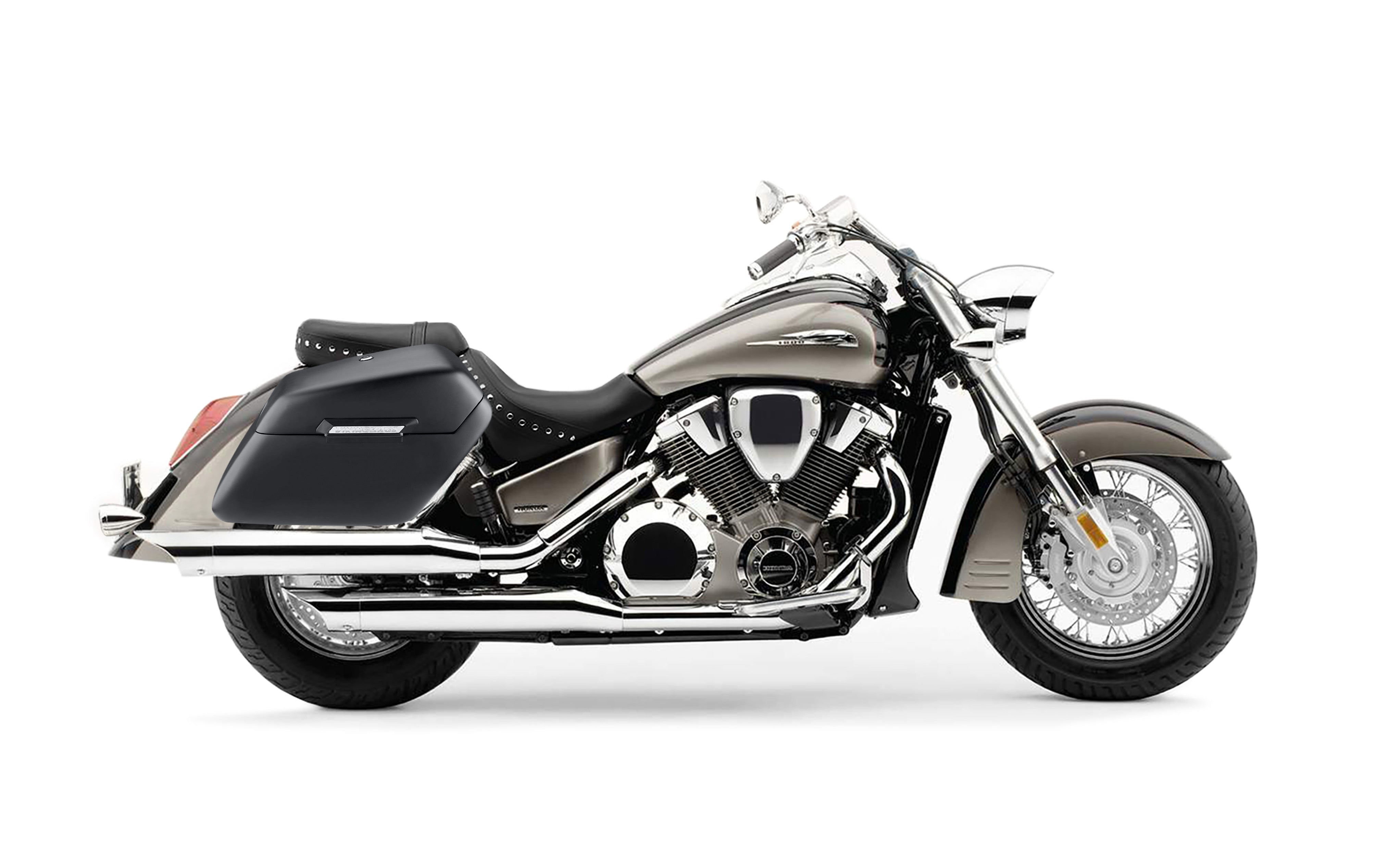 42L - Baldur XL Honda VTX 1800 S Matte Hard Saddlebags Bag on Bike @expand