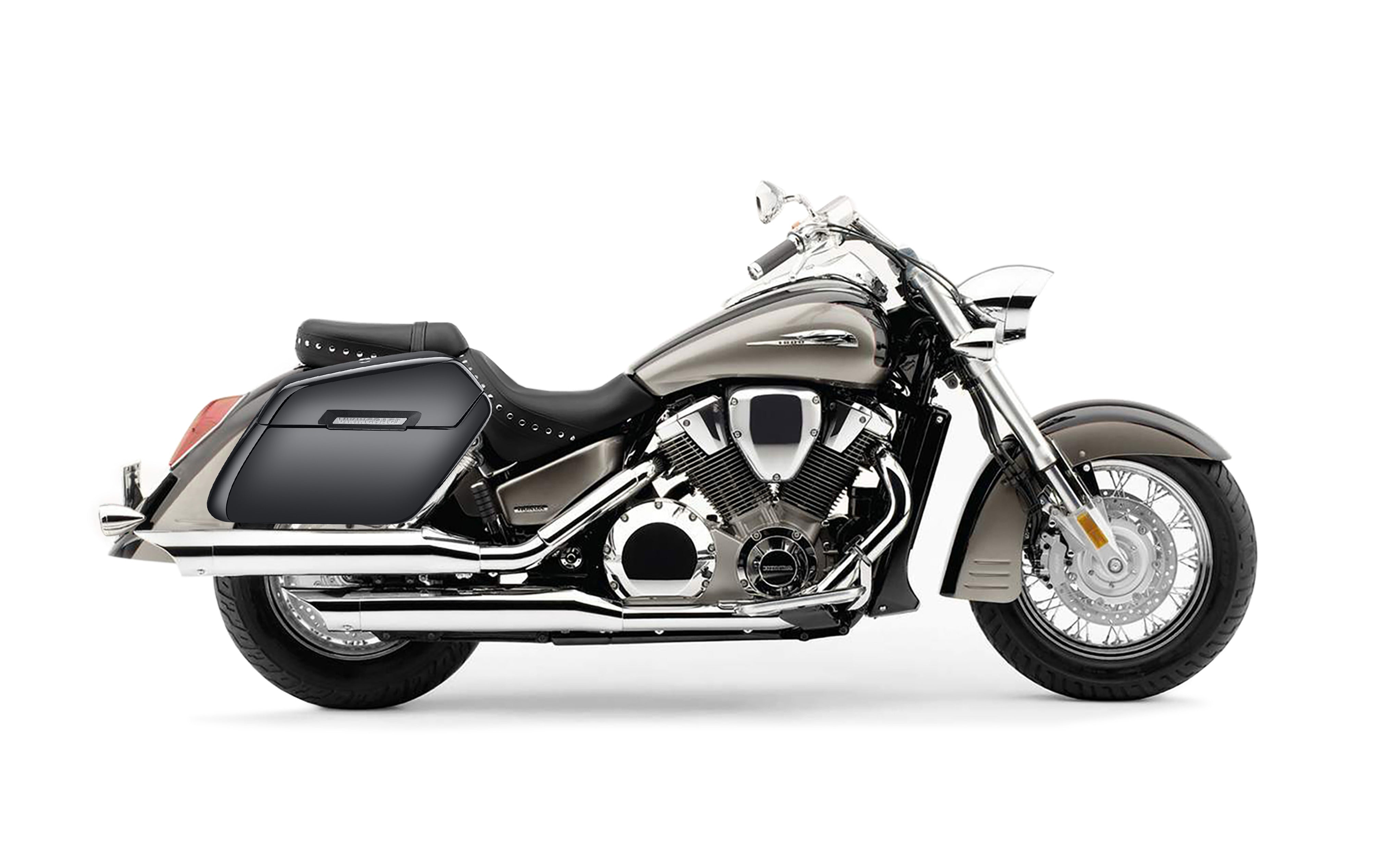 42L - Baldur XL Honda VTX 1800 S Painted Hard Saddlebags Bag on Bike @expand