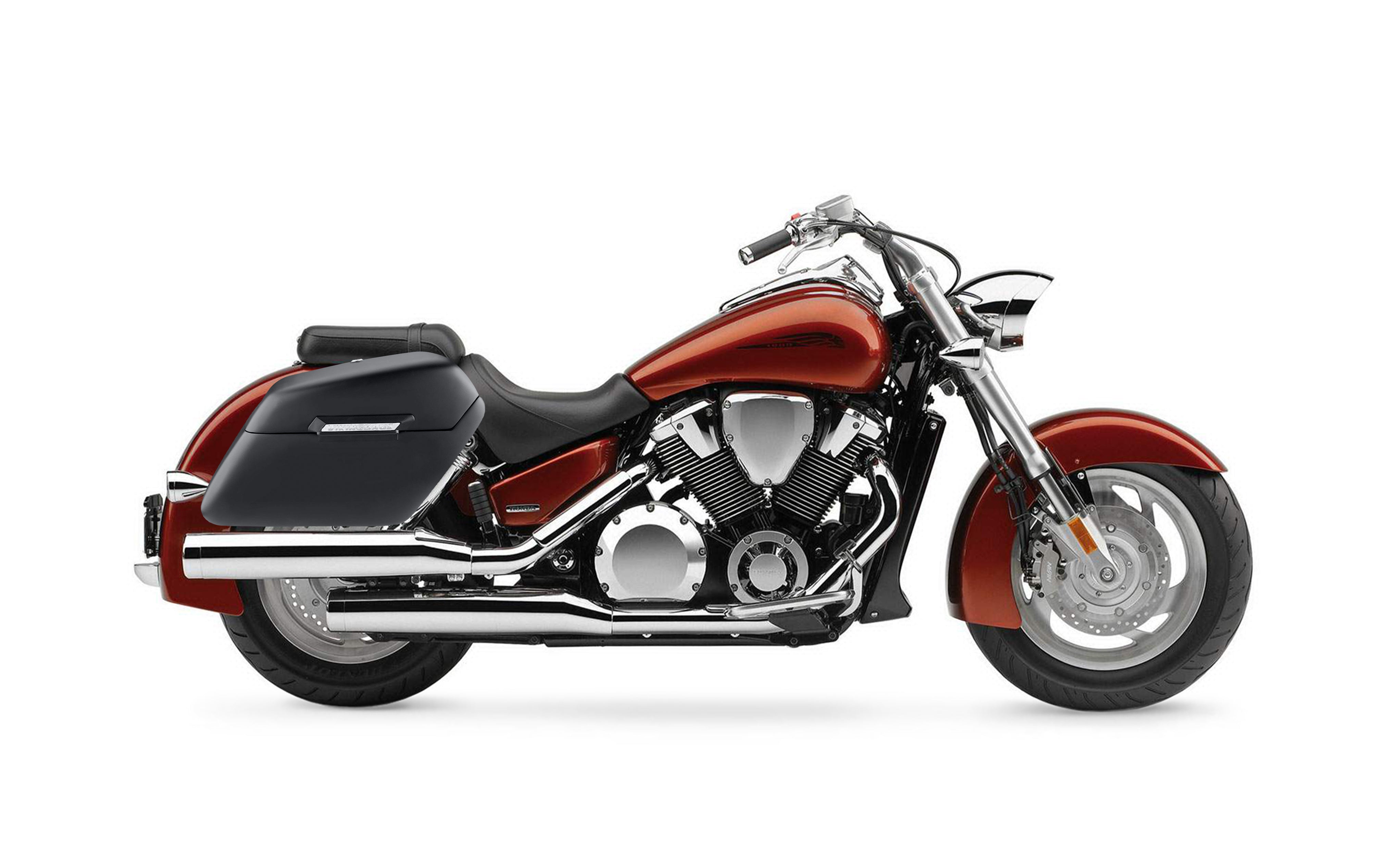 42L - Baldur XL Honda VTX 1800 N Matte Hard Saddlebags Bag on Bike @expand