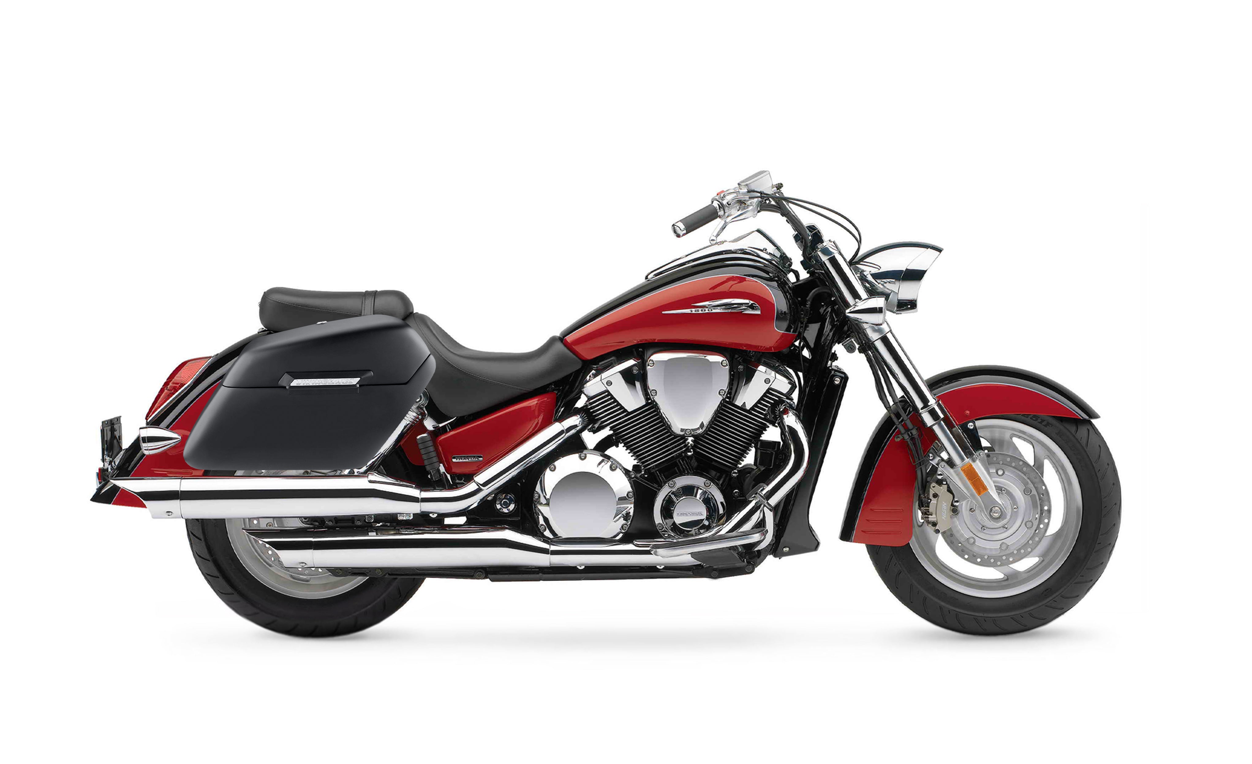 42L - Baldur XL Honda VTX 1800 R (Retro) Matte Hard Saddlebags Bag on Bike @expand