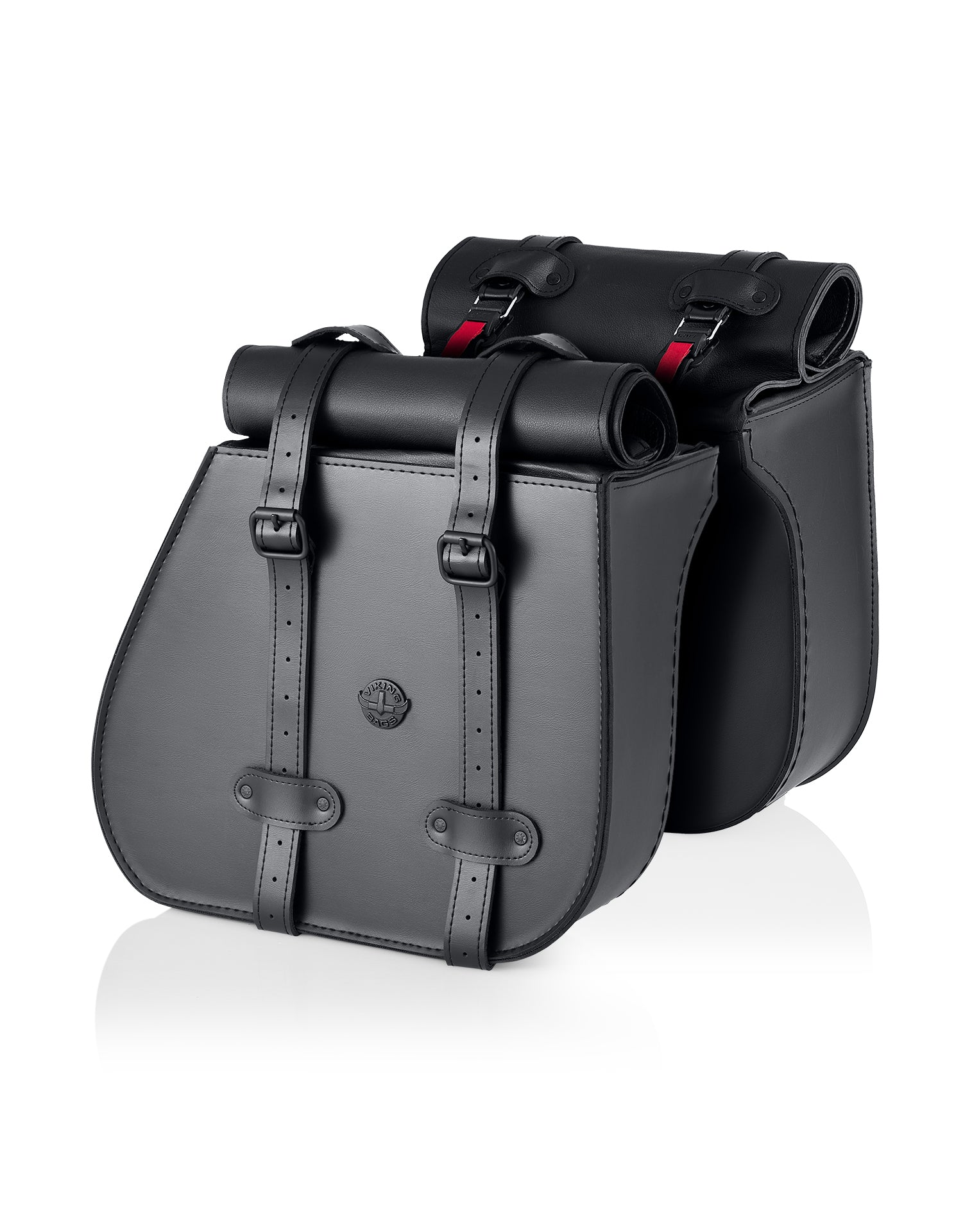 45L - Wilder XL Roll-Top Quick-Mount Shock-Cut Saddlebags For Harley Dyna Street Bob FXDB/I Main View