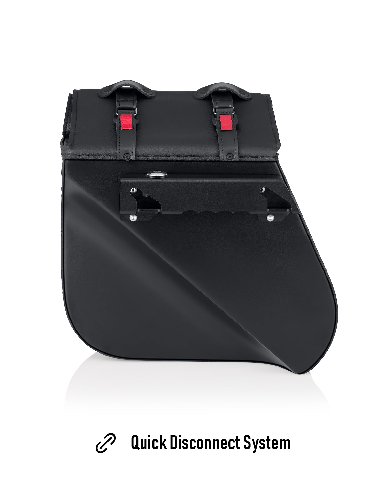 45L - Wilder XL Roll-Top Quick-Mount Shock-Cut Saddlebags For Harley Dyna Super Glide FXD/I Quick Disconnect System