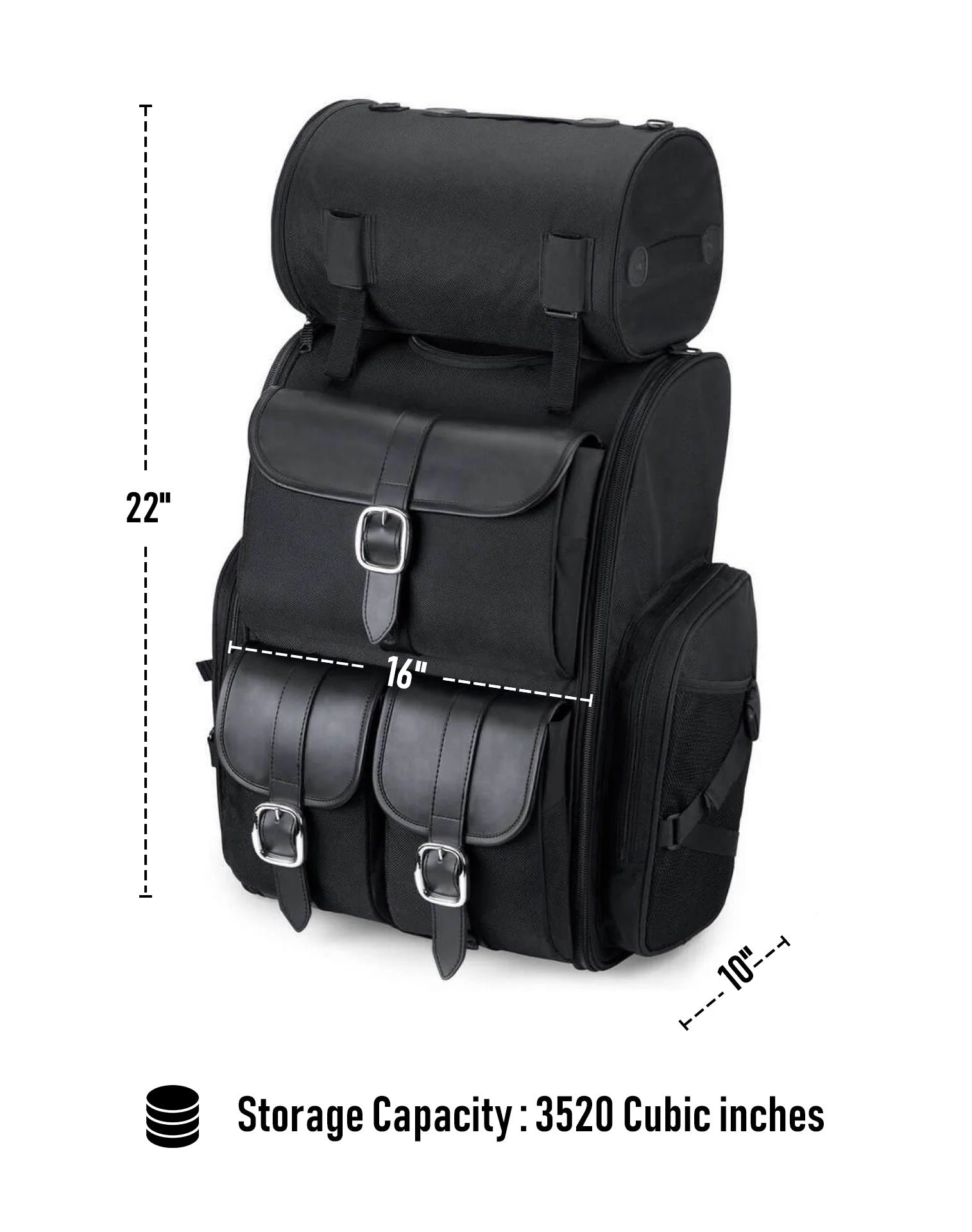 55L - Highway Extra Large Plain Motorcycle Tail Bag