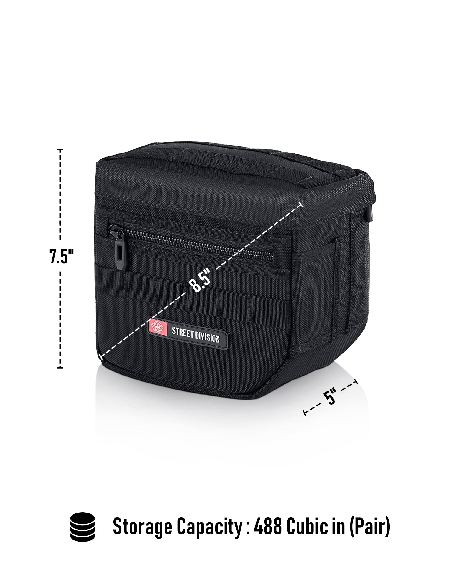 8L - Patriot XS Throw Over Saddlebags for Harley Sportster 72 XL1200V Storage Capacity