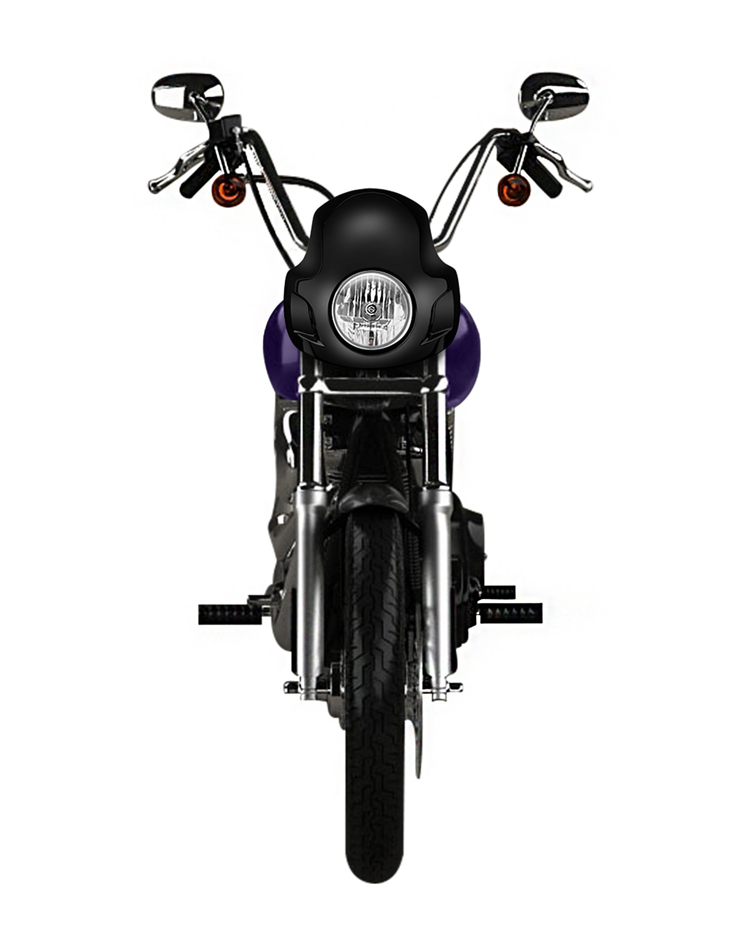 Viking Strider Sport Motorcycle Fairing For Harley Dyna Low Rider S FXDLS Gloss Black Fairing From Front