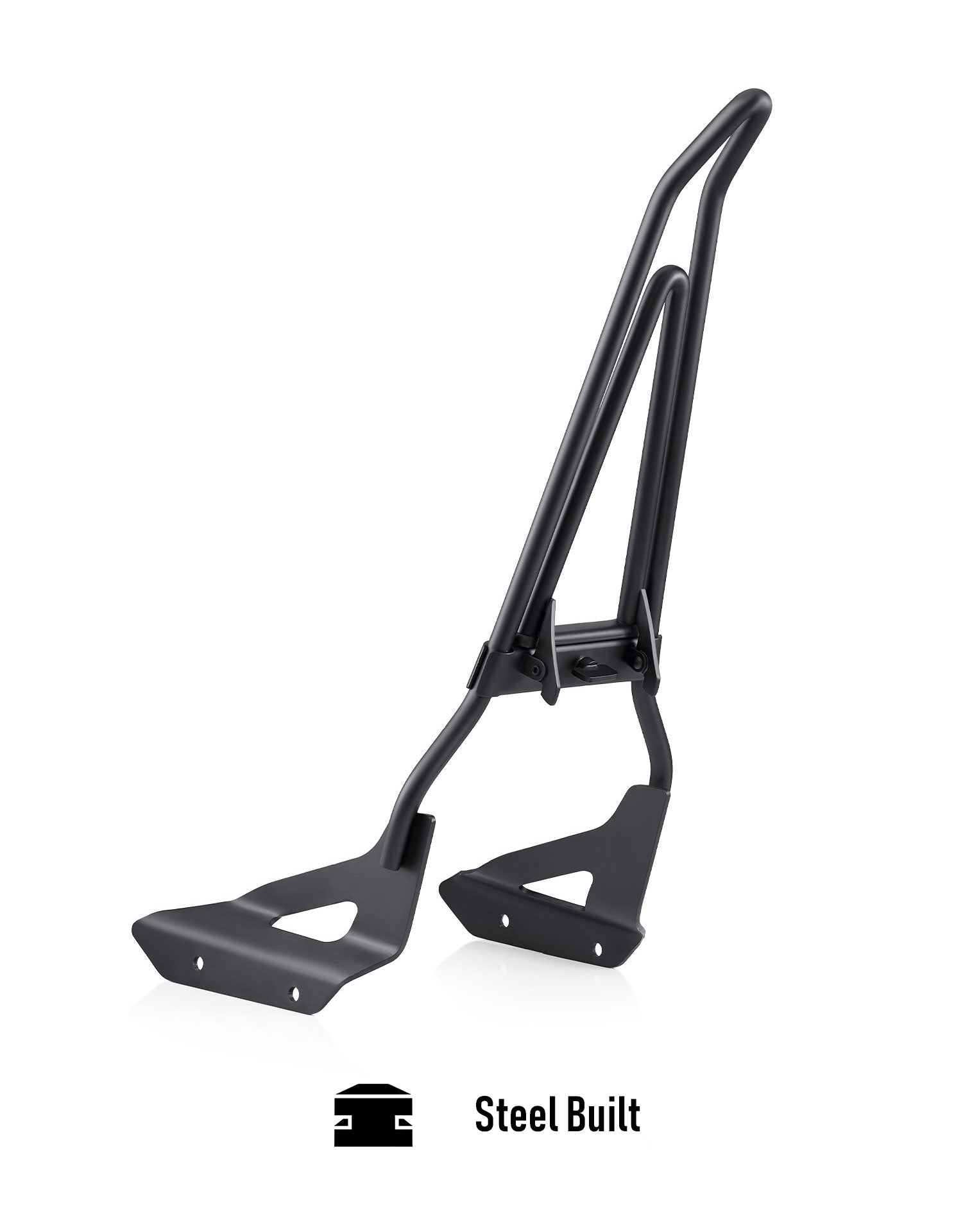 Iron Born Blade 25" Honda 750 Shadow RS Sissy Bar with Foldable Luggage Rack Matte Black Steel Build