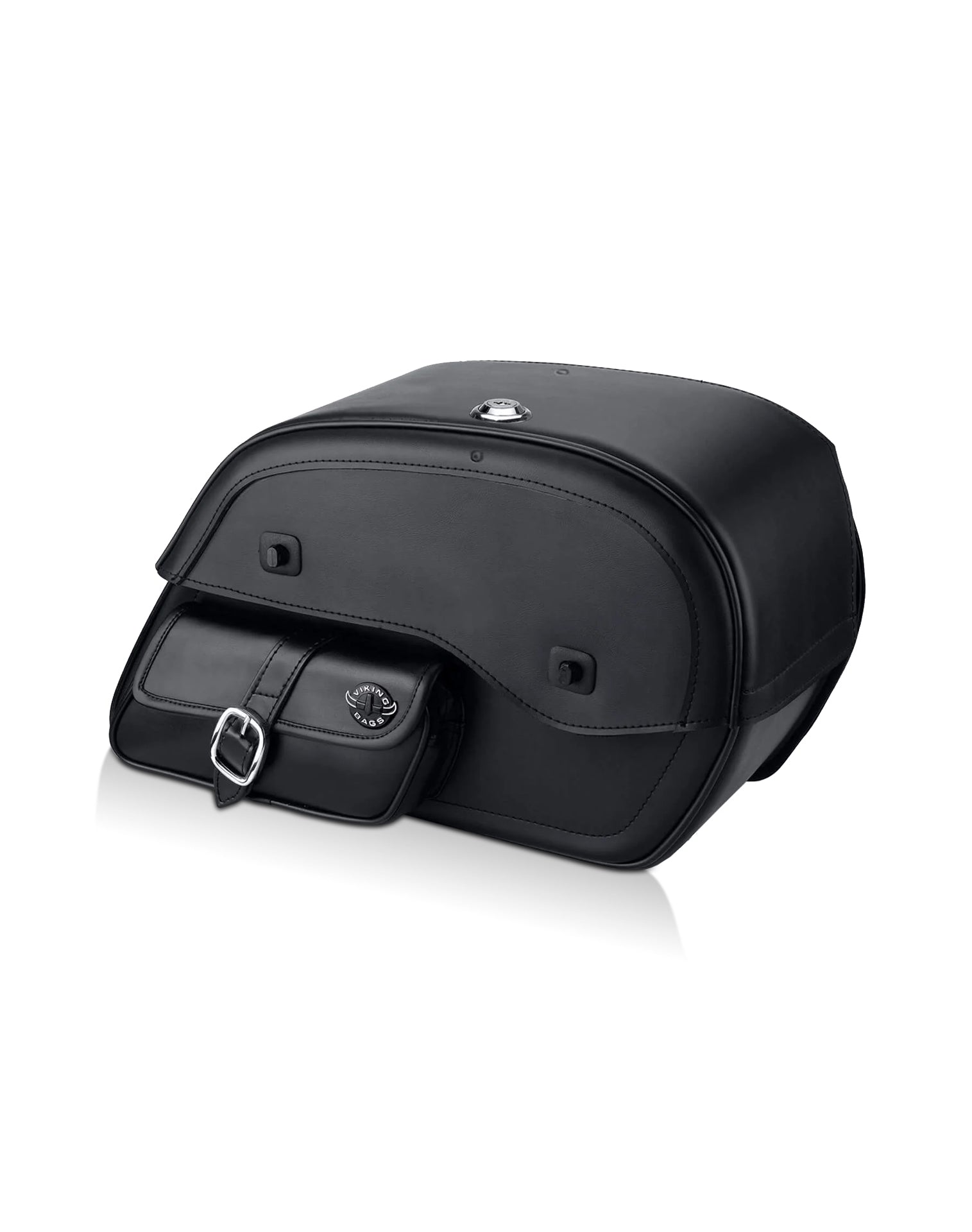 26L - Essential Side Pocket Large Honda VTX 1300 S Shock Cutout Leather Motorcycle Saddlebags Main View