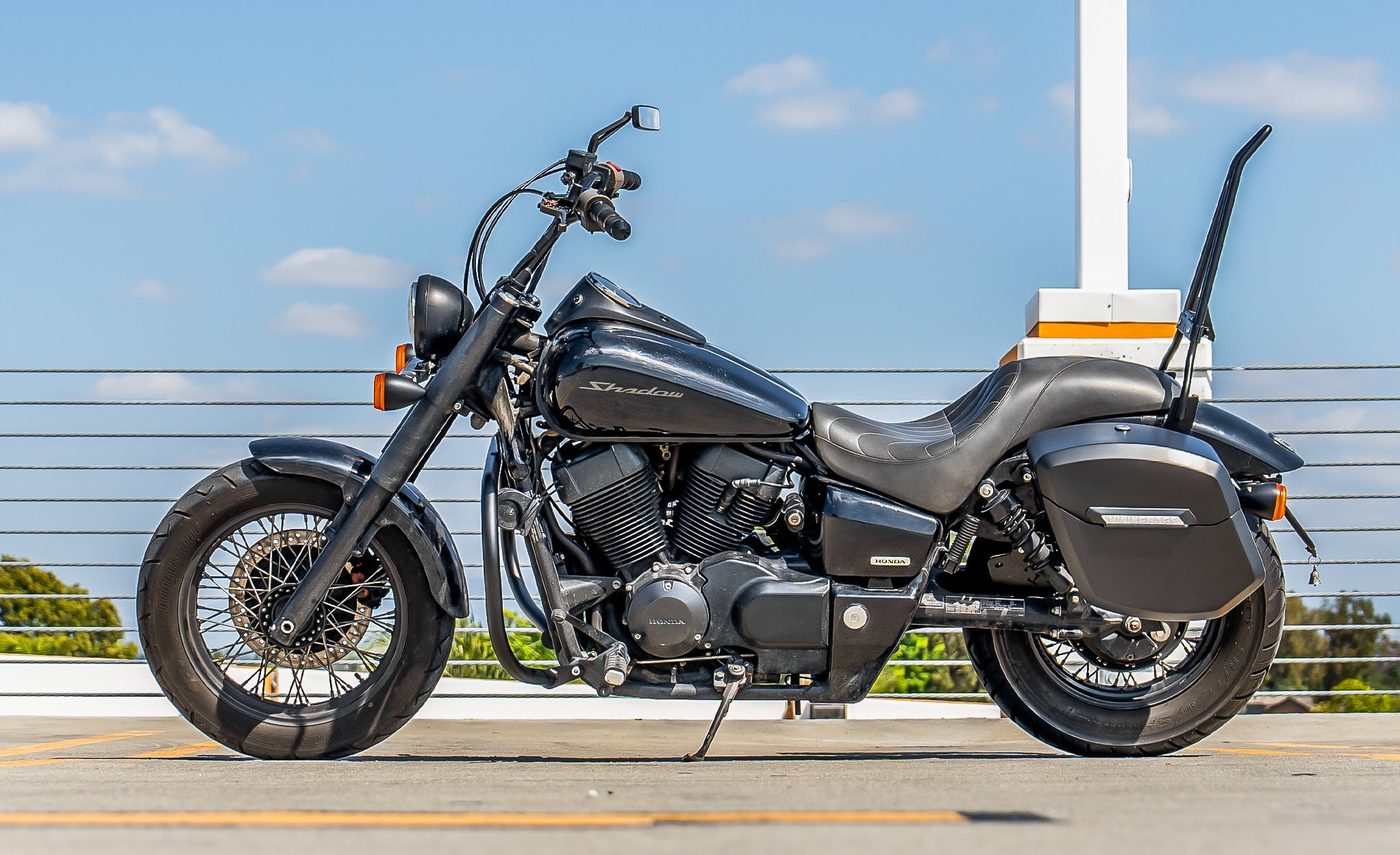 Viking Valguard Honda 750 Shadow Phantom Crash Bar/Engine Guard Matte Black Lifestyle @expand