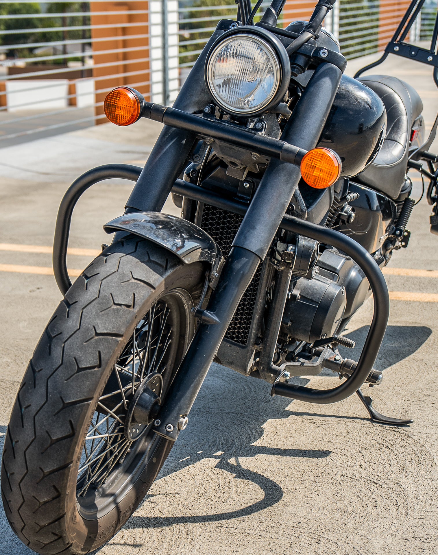 Viking Valguard Honda 750 Shadow Phantom Crash Bar/Engine Guard Matte Black Lifestyle 1