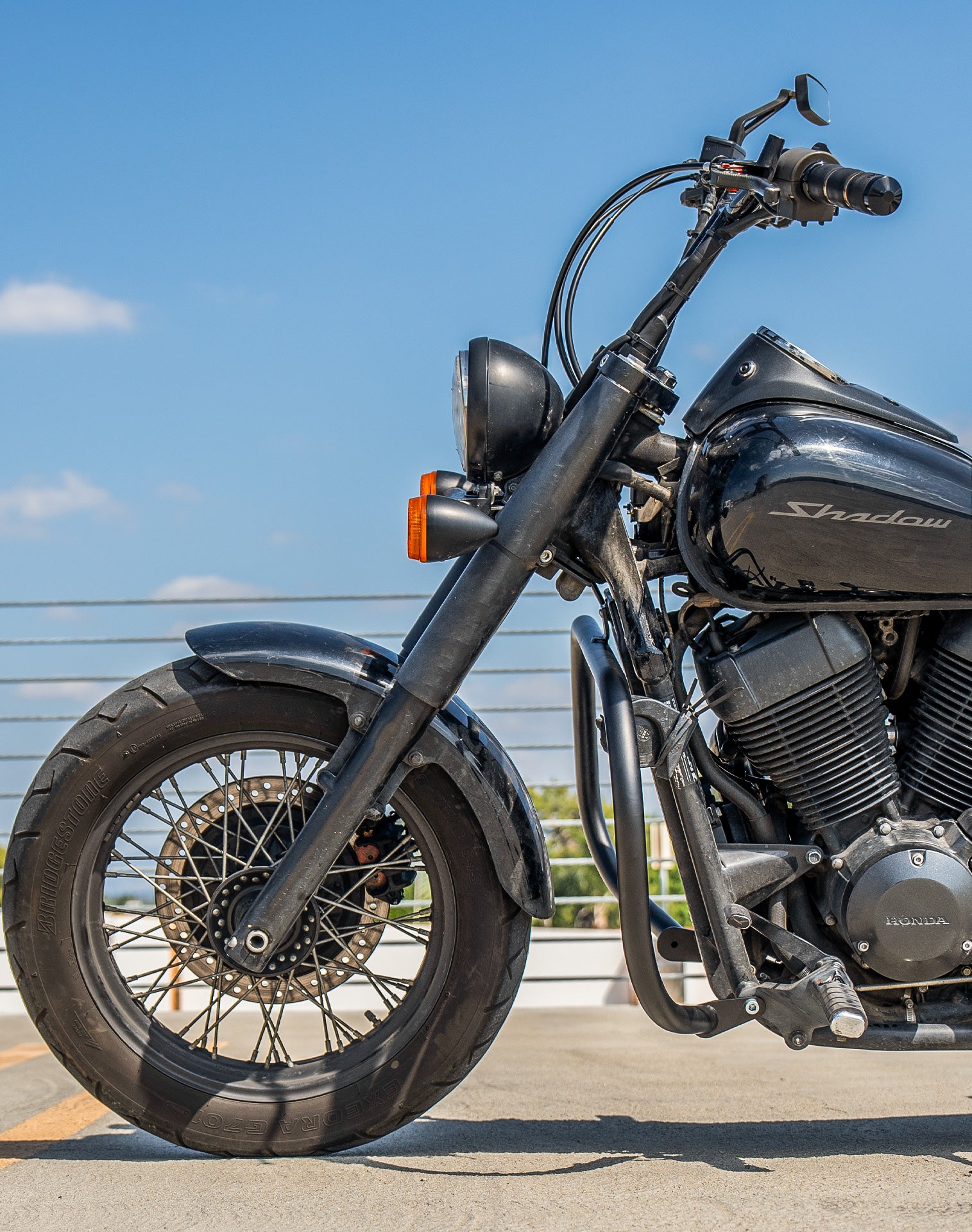 Viking Valguard Honda 750 Shadow Phantom Crash Bar/Engine Guard Matte Black Lifestyle 2