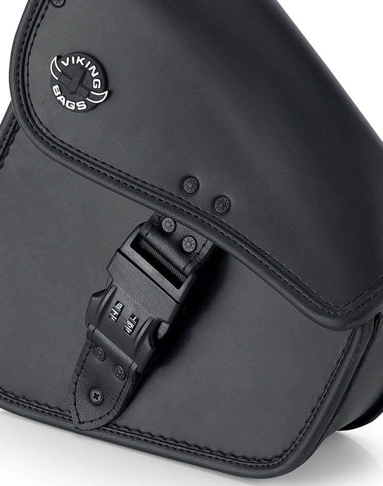 4L - Digilock Motorcycle Swingarm Bag for Harley Softail Close Up View