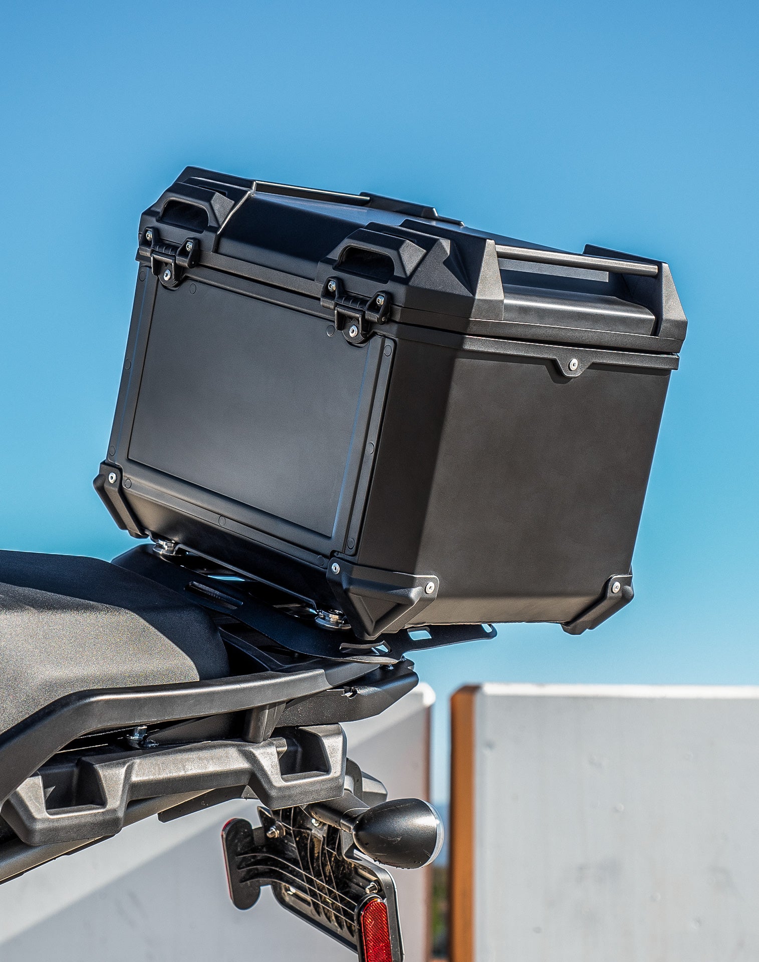 38L - Apex XL Harley Pan America RA1250/S Aluminum Top Case Black Lifestyle Image