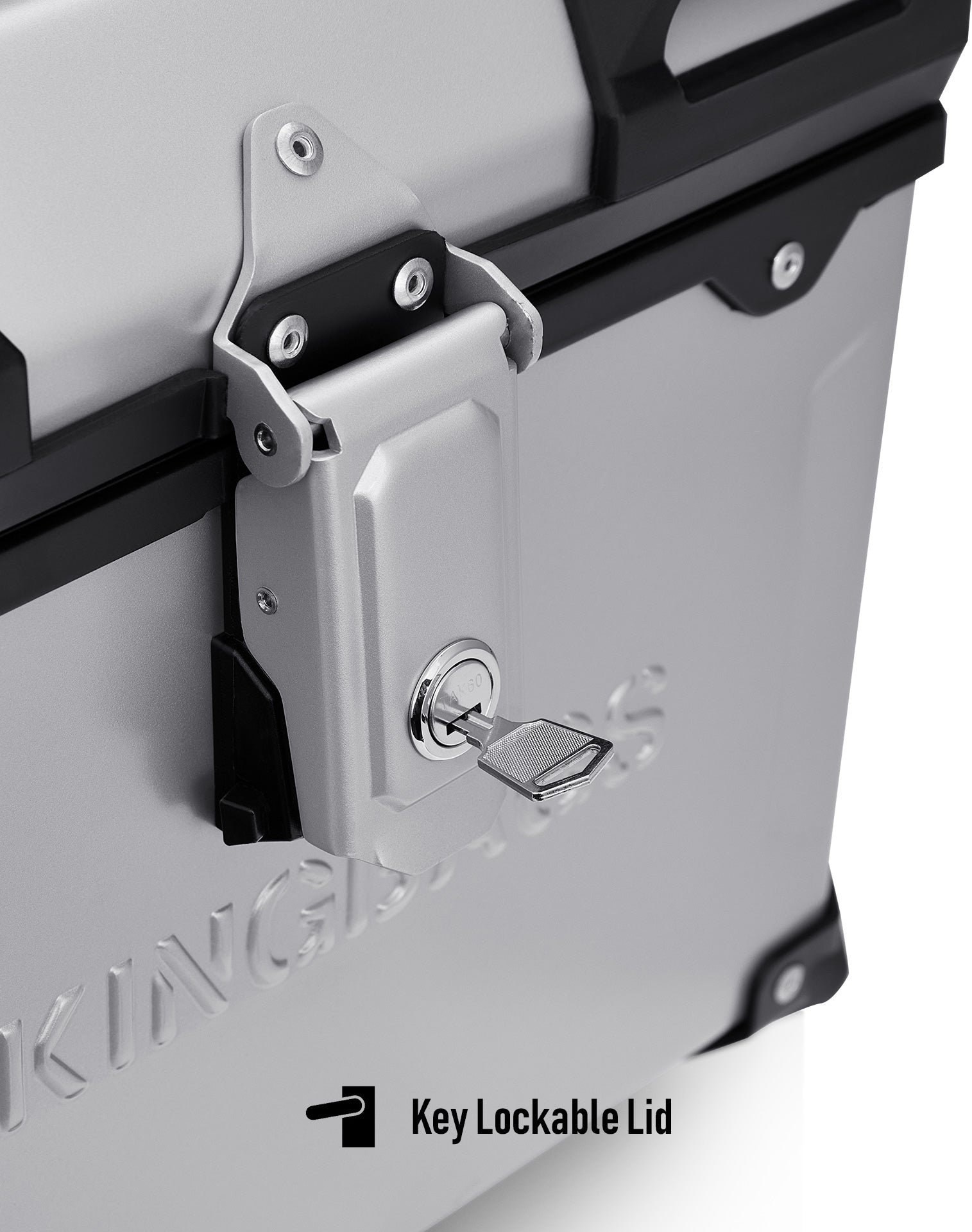 38L - Apex XL BMW R 1300 GS Aluminum Top Case Silver Key Lockable Lid