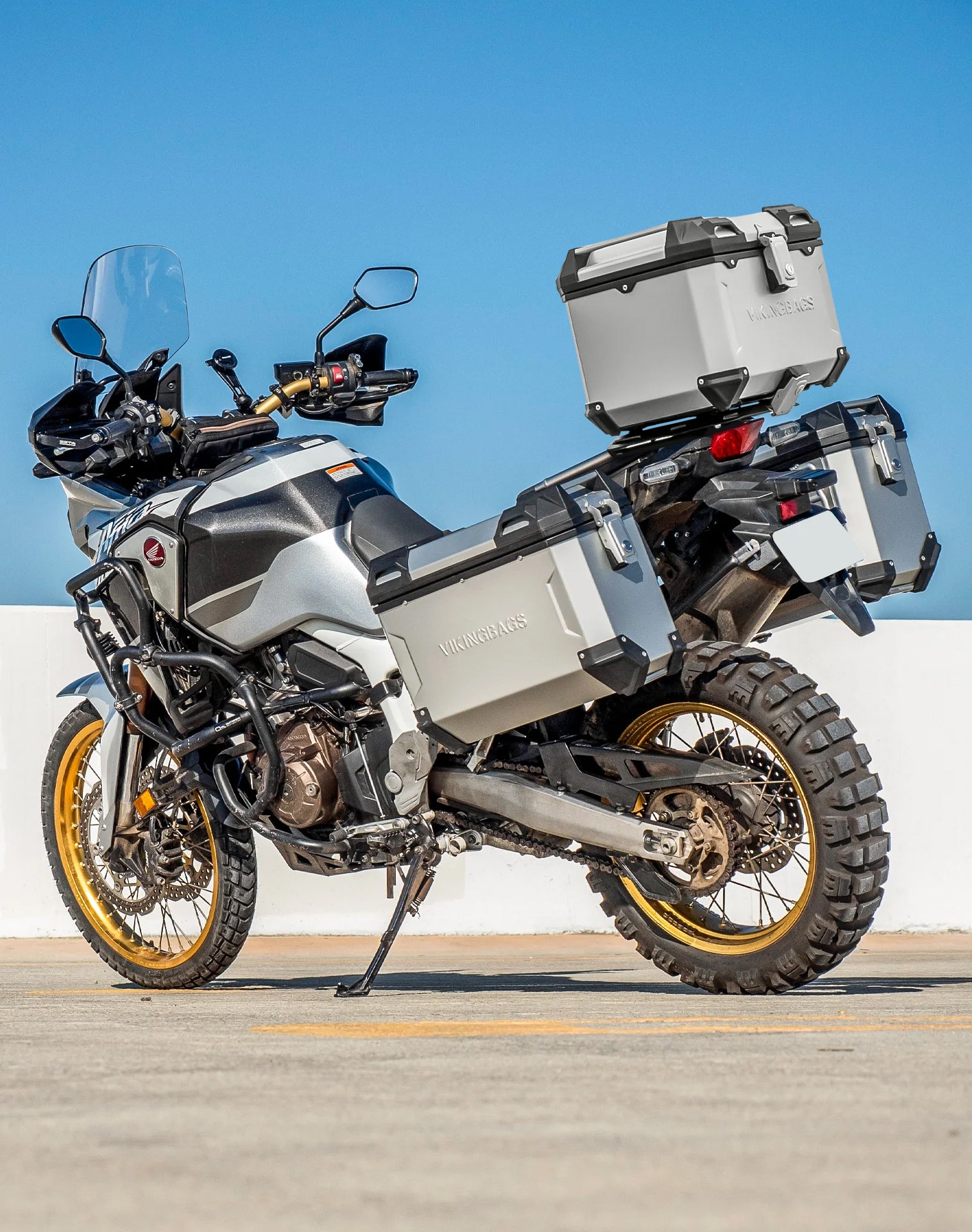 38L - Apex XL Honda CRF1000L Africa Twin/Adv Sports Aluminum Top Case Silver v1