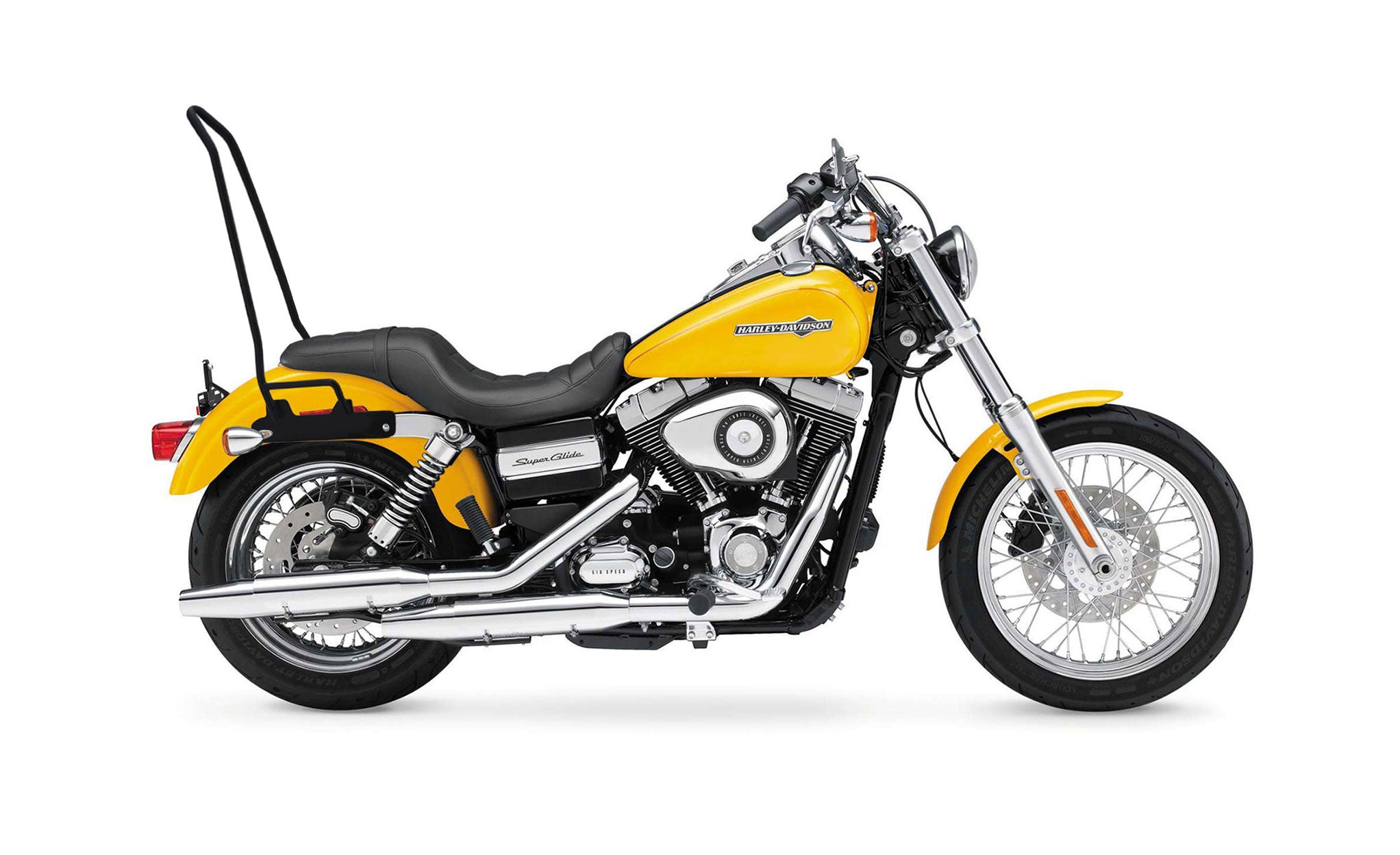 Iron Born Blade 25" Sissy Bar for Harley Dyna Super Glide FXD Matte Black Bag on Bike @expand