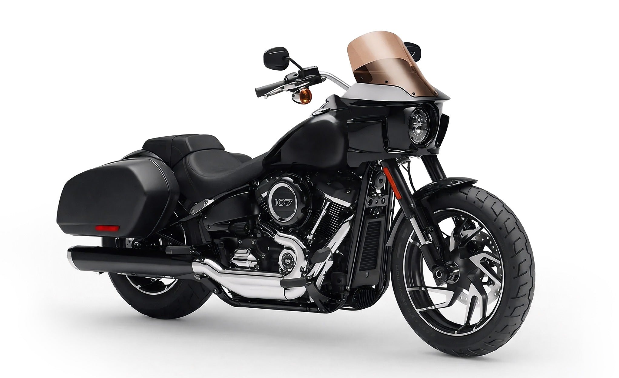 Viking Darkin Motorcycle Fairing For Harley Softail Sport Glide FLSB Gloss Black @expand