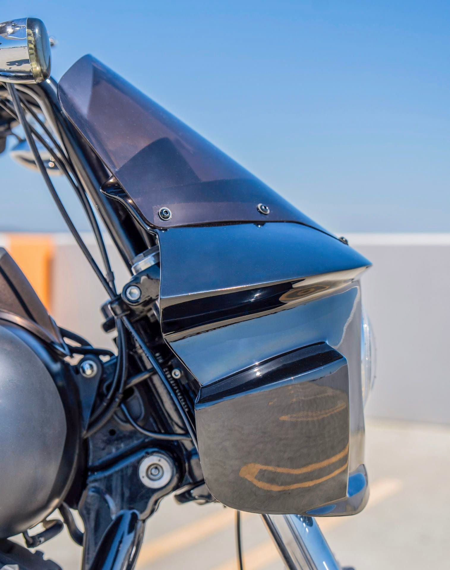 Viking Darkin Motorcycle Fairing for Harley Dyna Low Rider FXDL Gloss Black Lifestyle