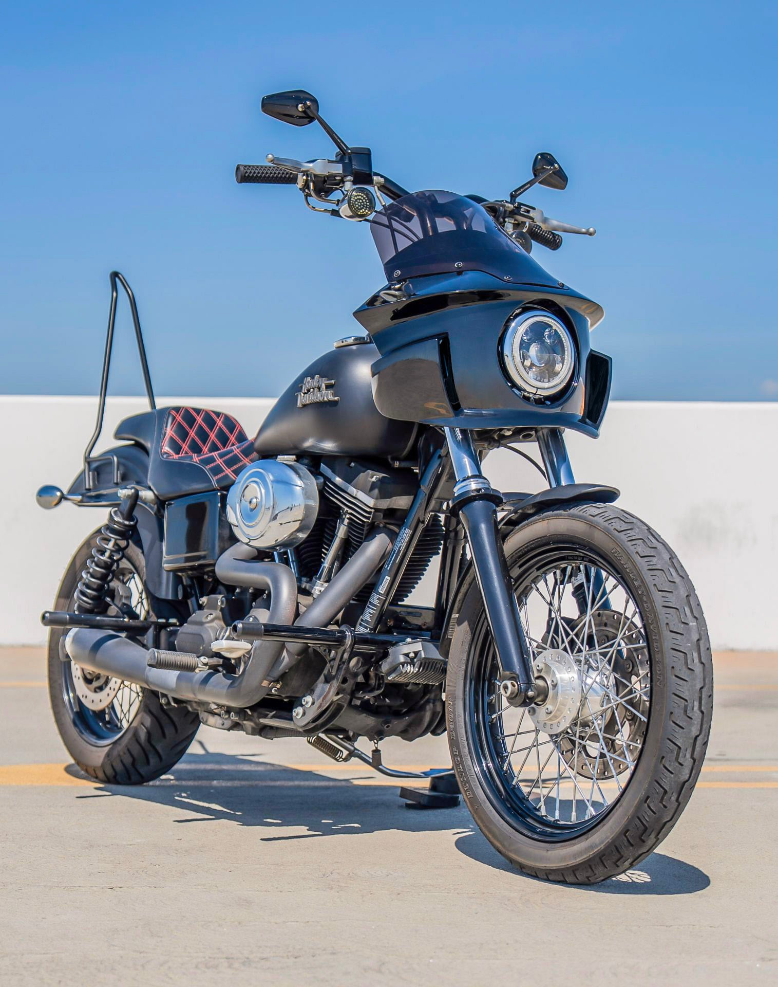 Viking Darkin Motorcycle Fairing for Harley Dyna Low Rider S FXDLS Gloss Black Lifestyle