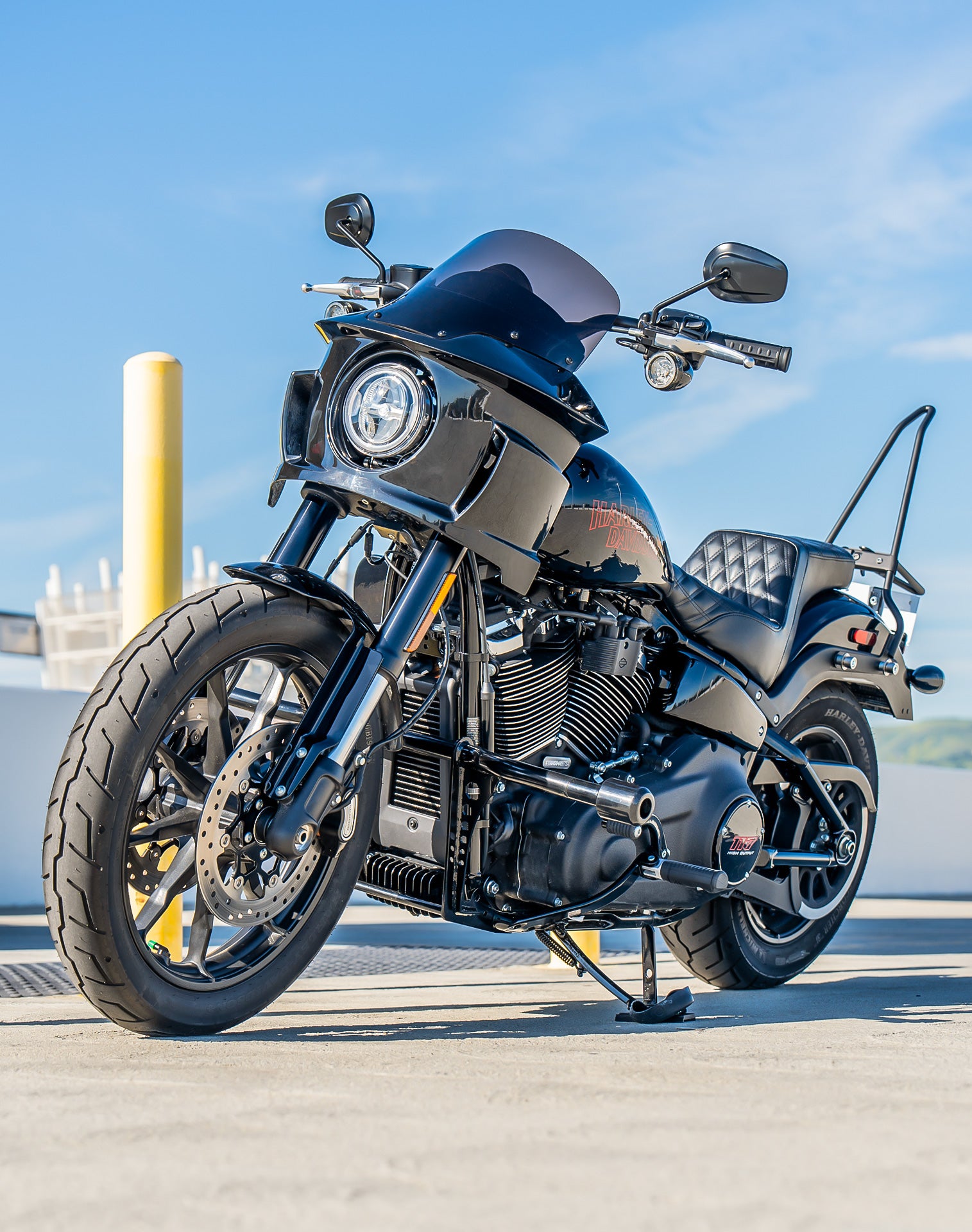 Viking Dominion Crash Bar/ Engine Guard for Harley Softail Low Rider FXLR Gloss Black Lifestyle