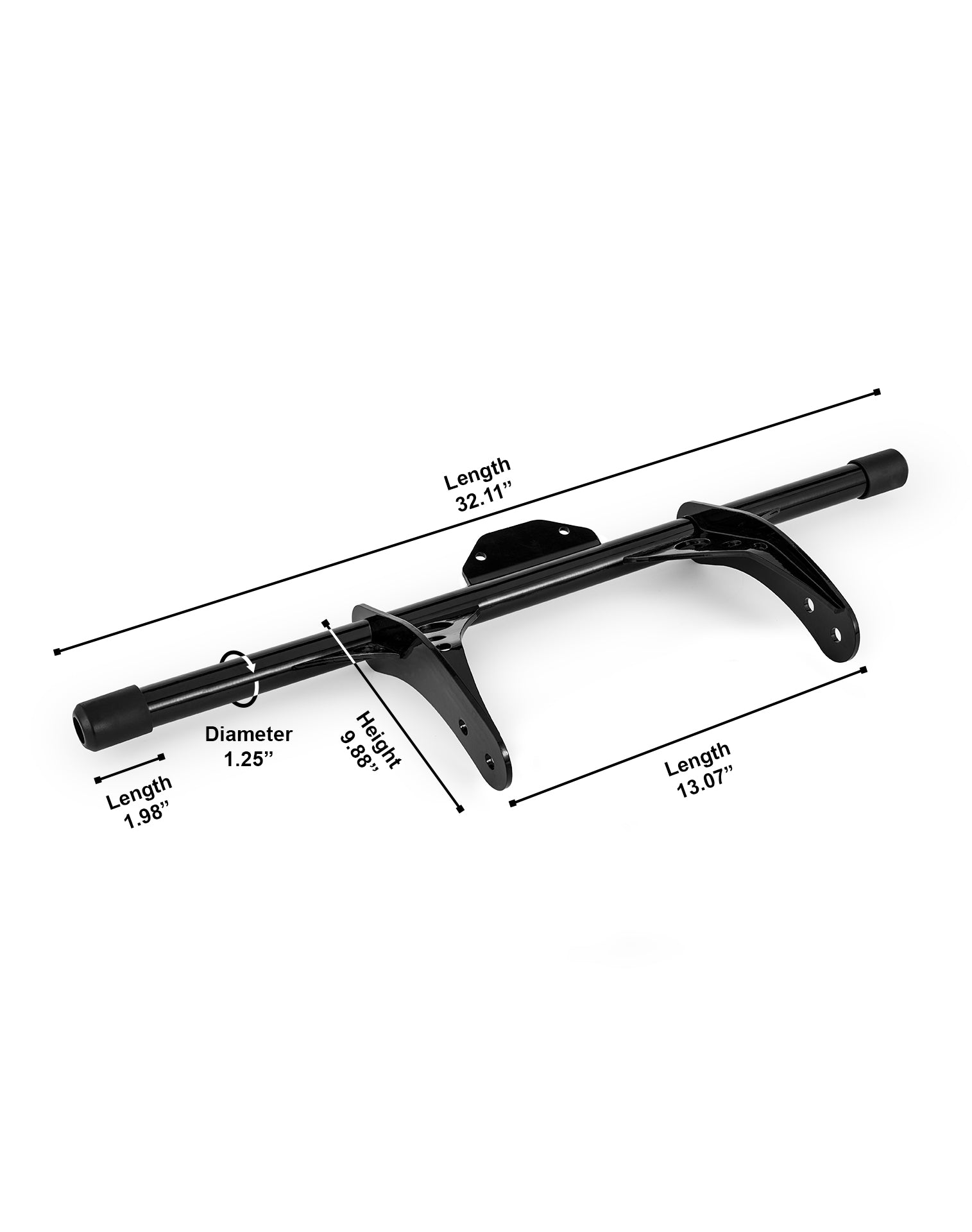 Viking Grimsteel Crash Bar/ Engine Guard for Harley Dyna Super Glide FXD/I Gloss Black Dimension