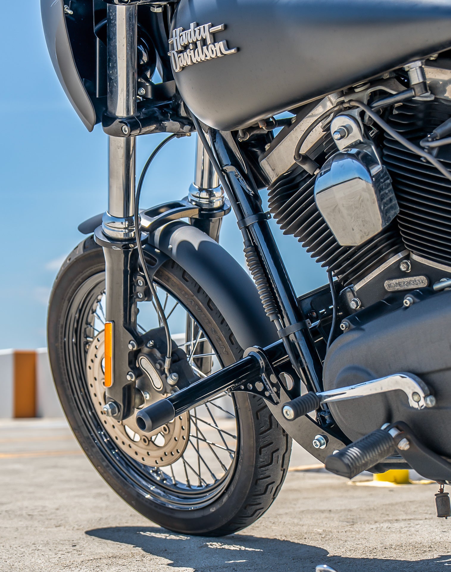 Viking Grimsteel Crash Bar/ Engine Guard for Harley Dyna Switchback FLD Gloss Black Life Style 3