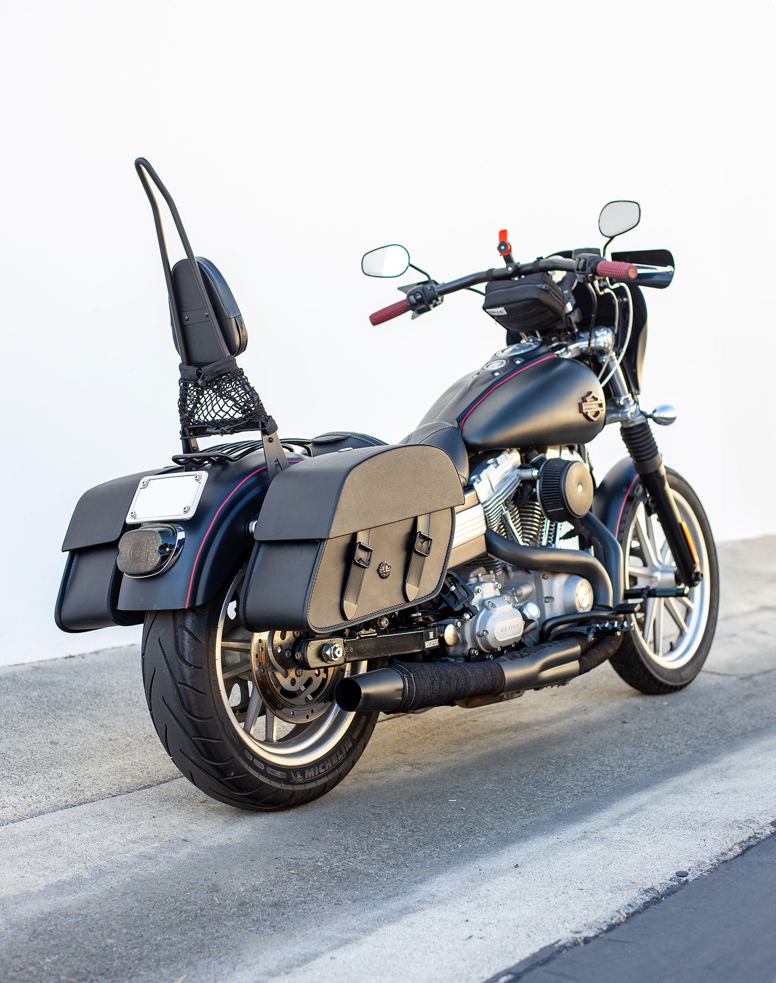 Hard Saddlebags for Harley Davidson Dyna Super Glide Vertical Banner