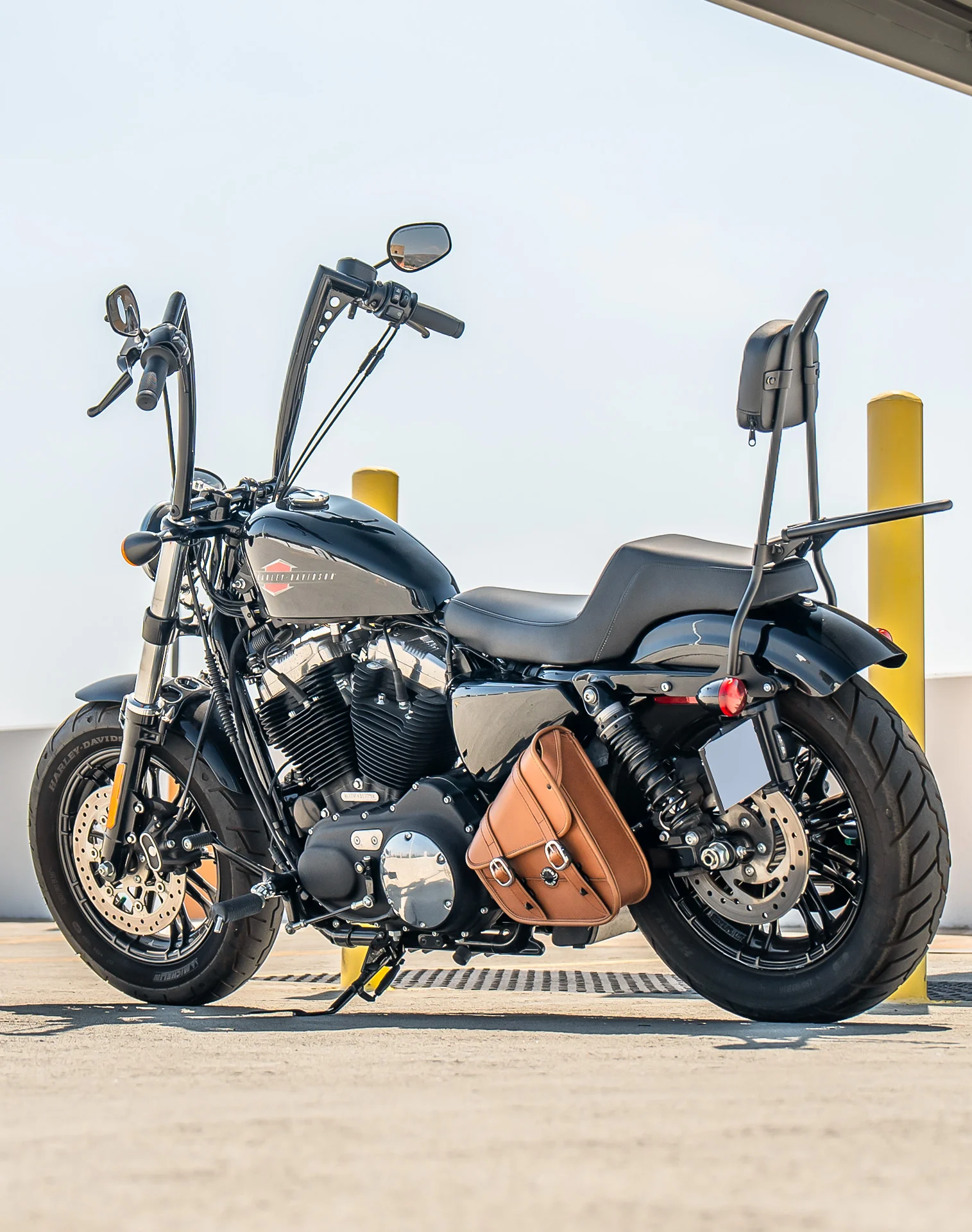 Swingarm Bags for Harley Davidson Motorcycles Vertical Banner
