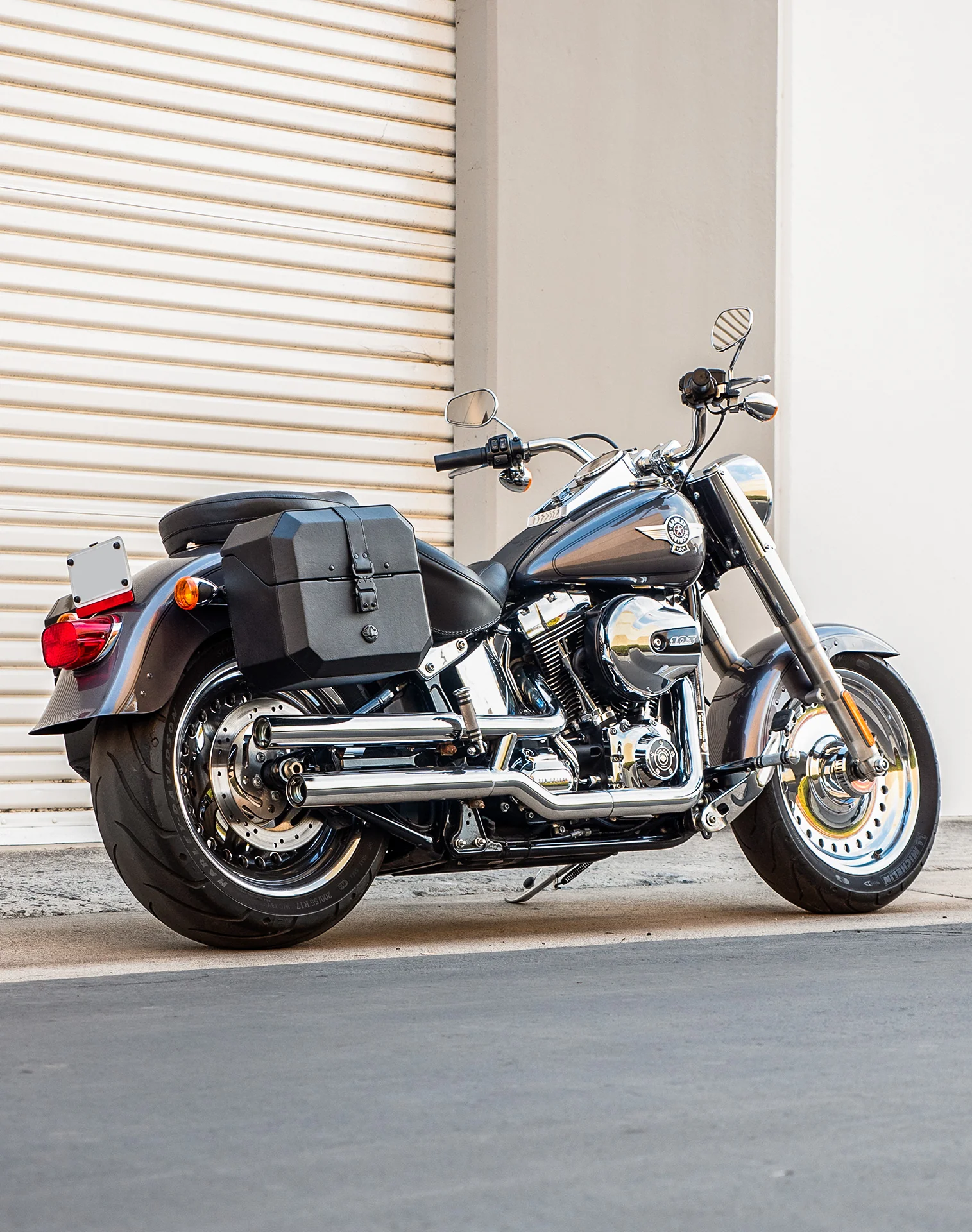 All Motorcycle Bags, Parts & Accessories for Harley Softail Fat Boy Lo Vertical