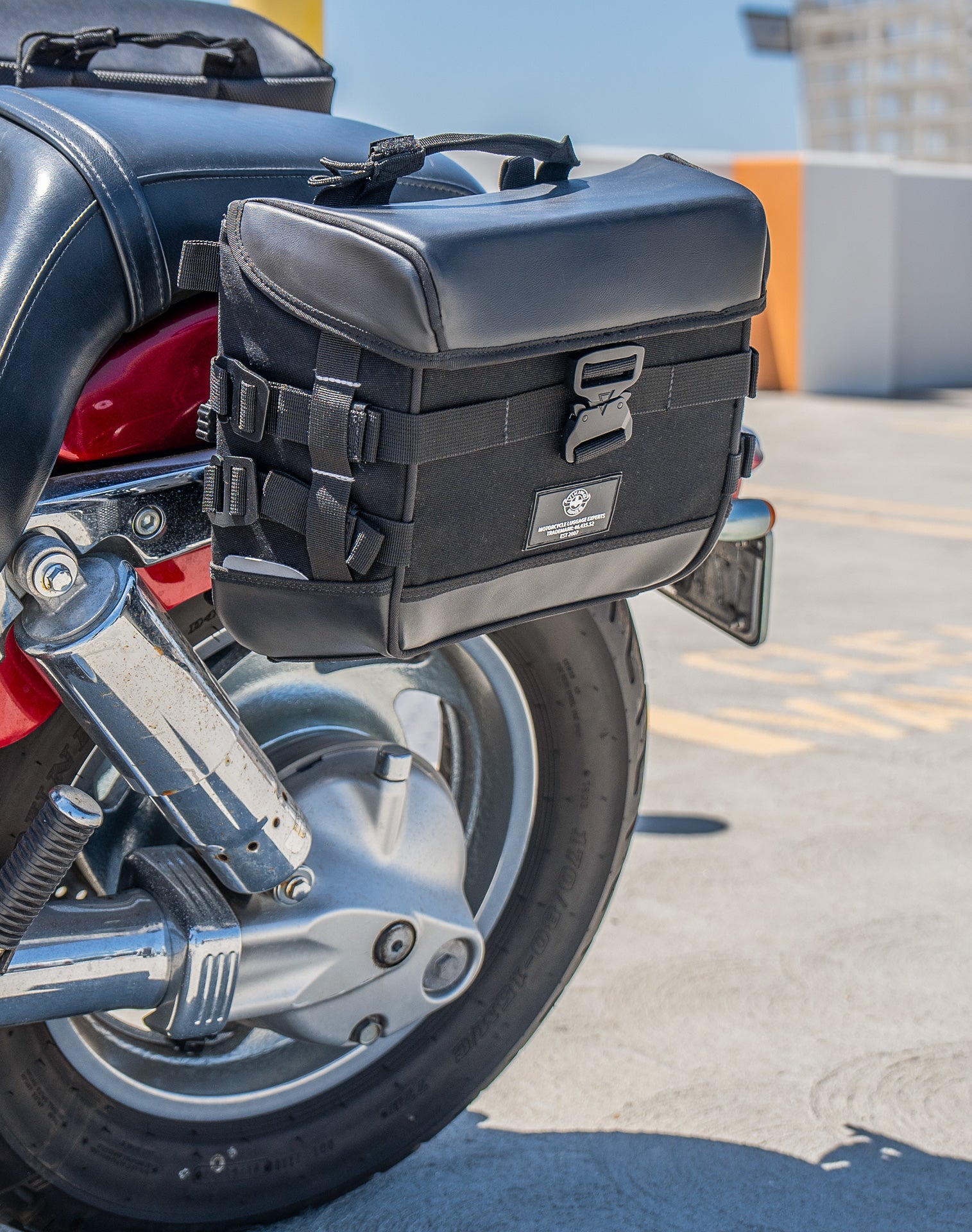 10L - Incognito Quick-Mount Small Honda VTX 1300 C Solo Saddlebag (Left Only) Life Style 3