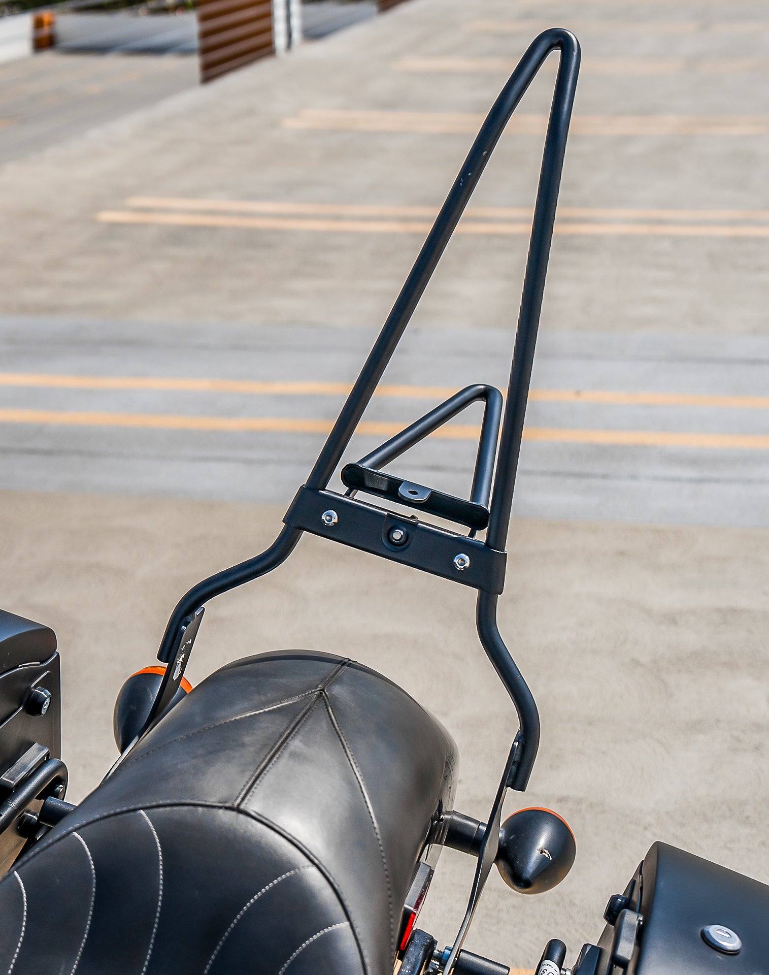 Iron Born 25" Sissy Bar with Foldable Luggage Rack for Honda Shadow 750 Phantom Matte Black v4