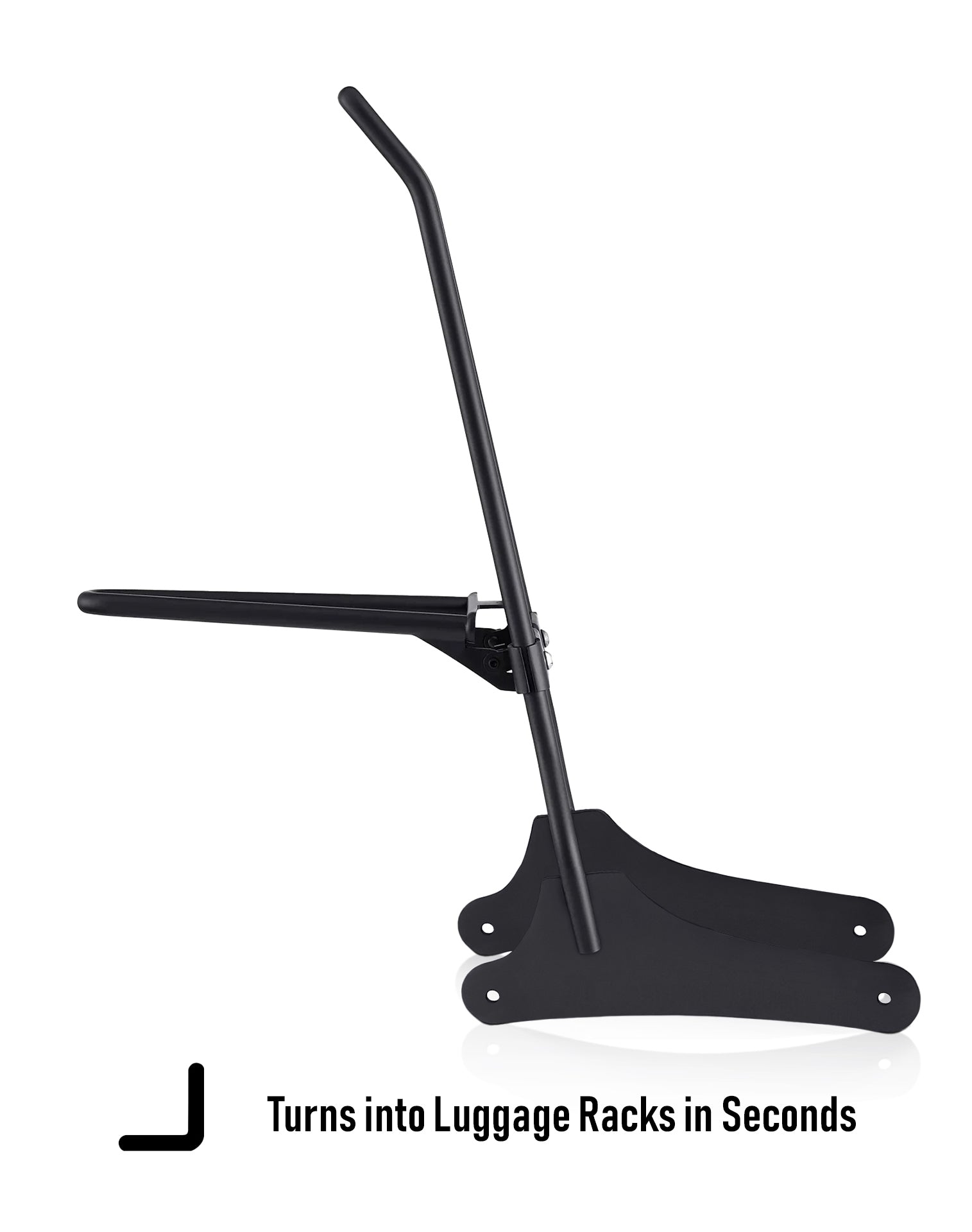 Iron Born Blade 25" Sissy Bar with Foldable Luggage Rack for Harley Dyna Wide Glide FXDWG/I Matte Black Turns into Racks in Seconds