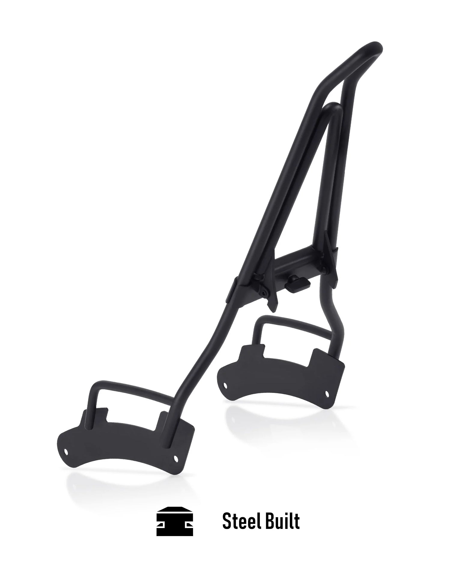 Iron Born Blade 25" Indian Chief Bobber (2022+) Sissy Bar with Foldable Luggage Rack Matte Black Steel Built