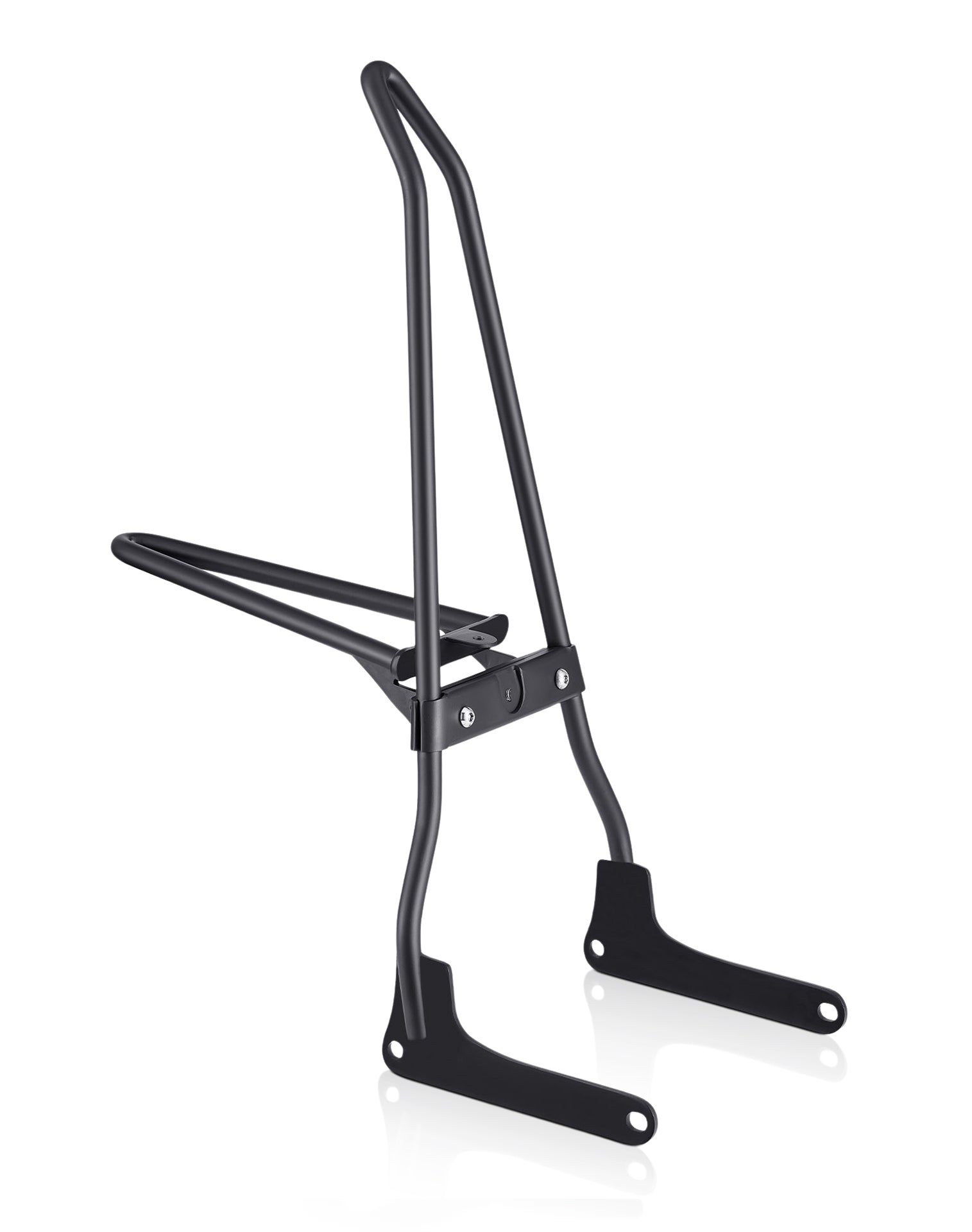 Iron Born Blade 25" Sissy Bar for Wide Seat w/ Foldable Rack for Harley Softail Heritage FLHC/S Matte Black