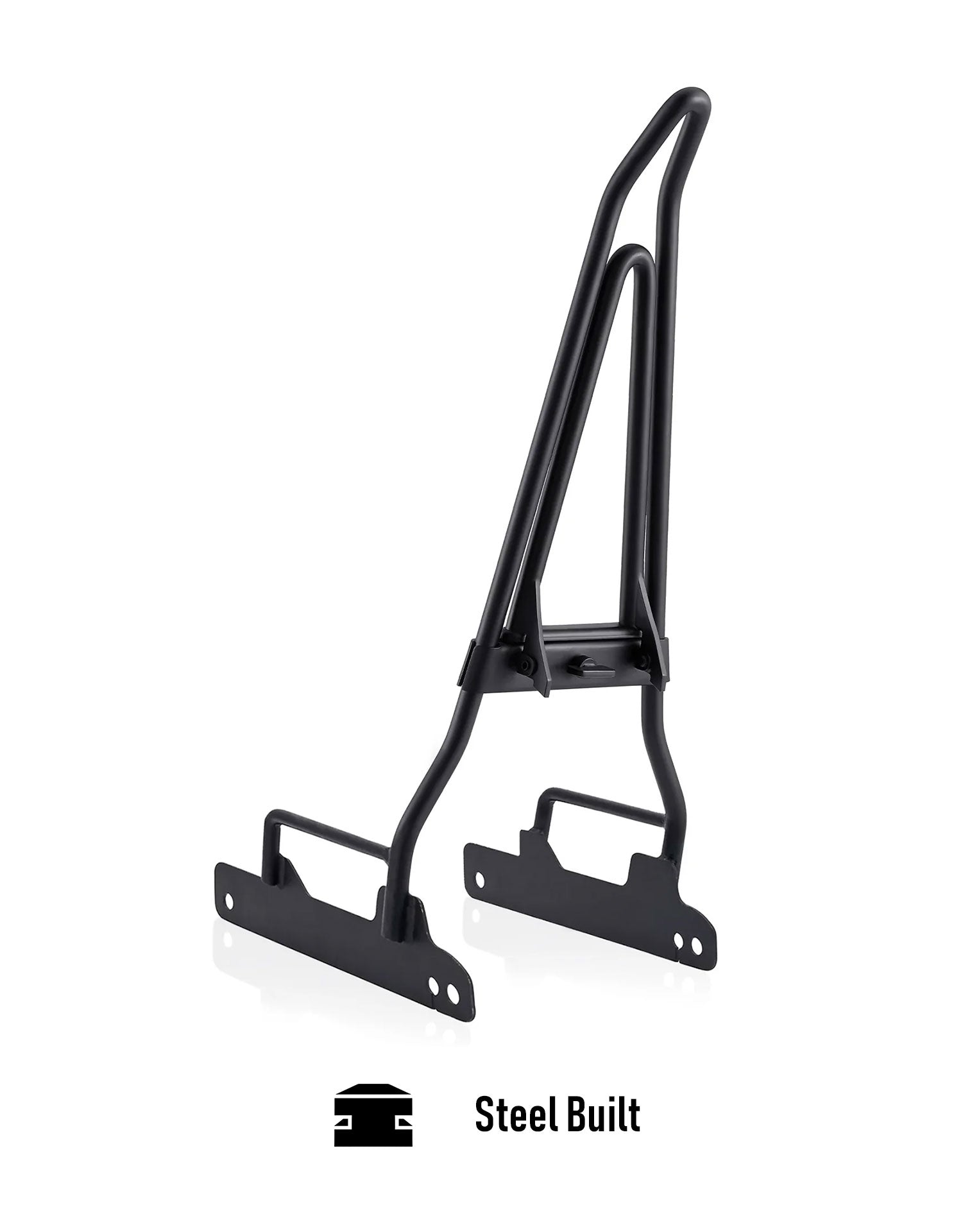 Iron Born Blade 25" Sissy Bar with Foldable Luggage Rack for Harley Dyna Super Glide Custom FXDC/I Matte Black Steel Build