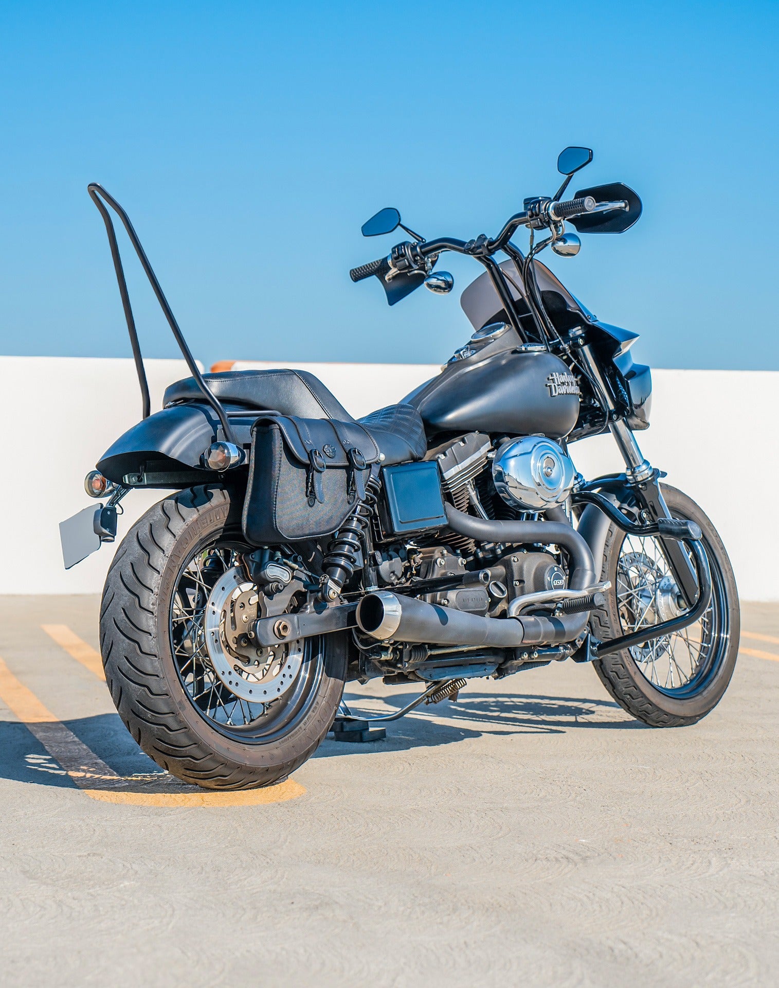 Iron Born Blade 25" Sissy Bar for Harley Dyna Street Bob FXDB Matte Black