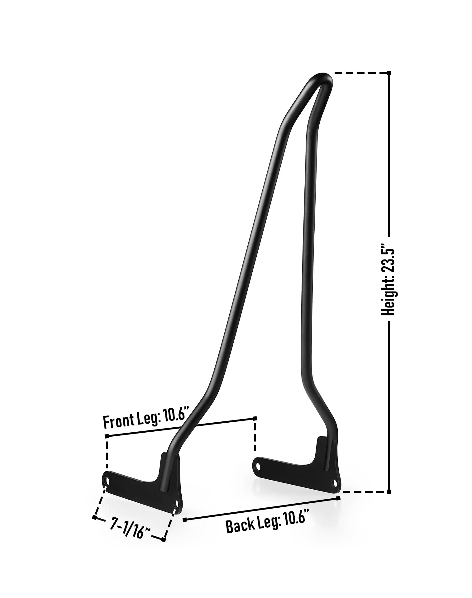 Iron Born Blade 25" Sissy Bar for Harley Softail Low Rider S FXLRS Matte Black