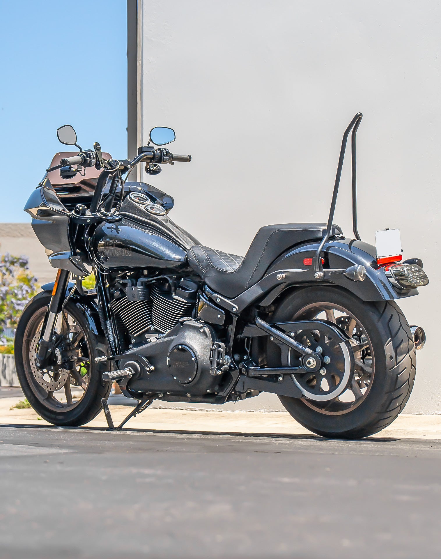 Iron Born Blade 25" Sissy Bar for Harley Softail Low Rider S FXLRS Matte Black v1