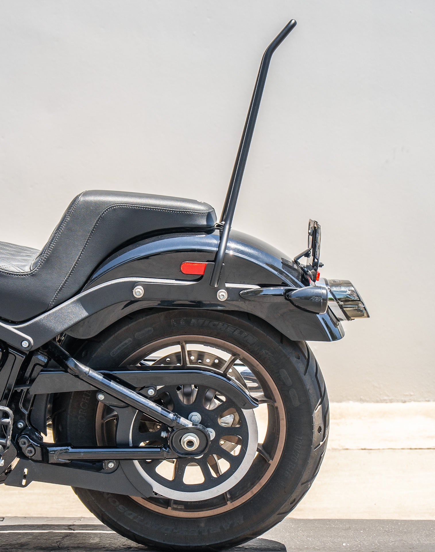 Iron Born Blade 25" Sissy Bar for Harley Softail Low Rider S FXLRS Matte Black v2