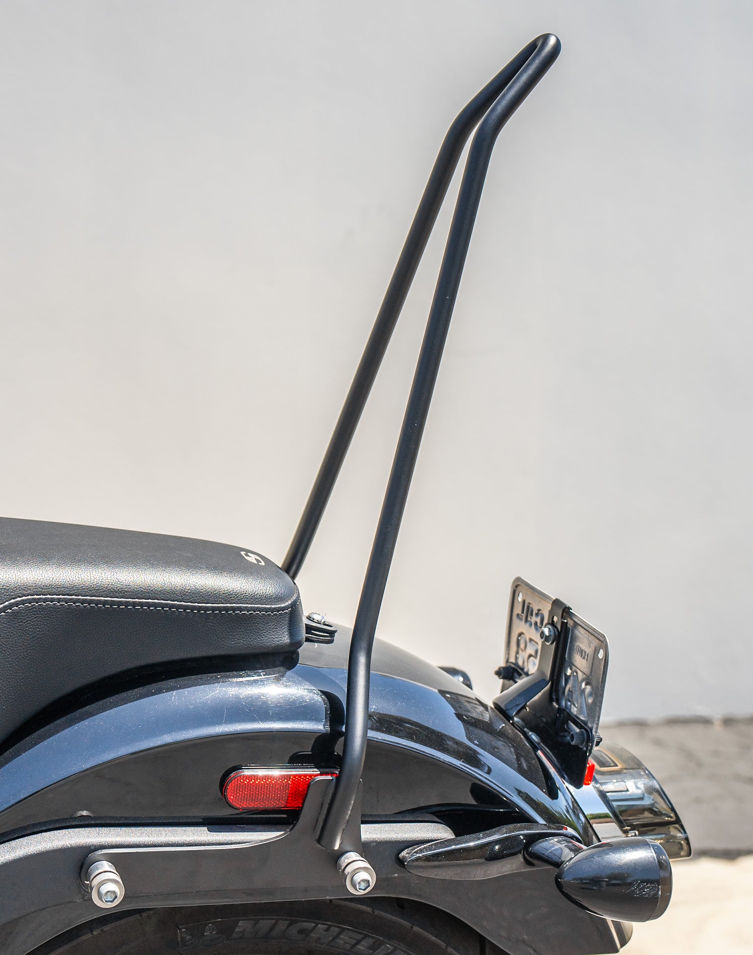 Iron Born Blade 25" Sissy Bar for Harley Softail Low Rider S FXLRS Matte Black v3