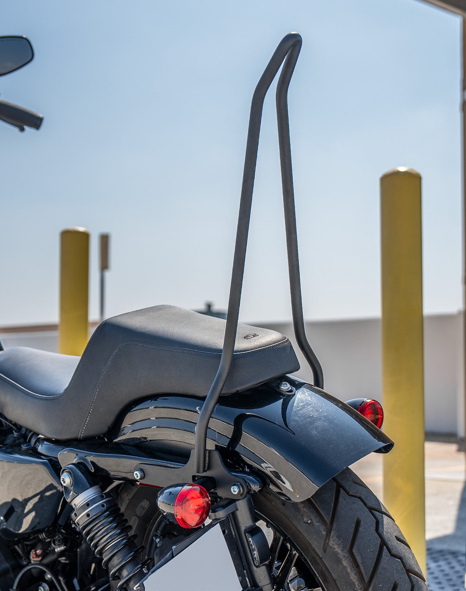 Iron Born Blade 25" Sissy Bar for Harley Sportster Forty Eight Matte Black v2