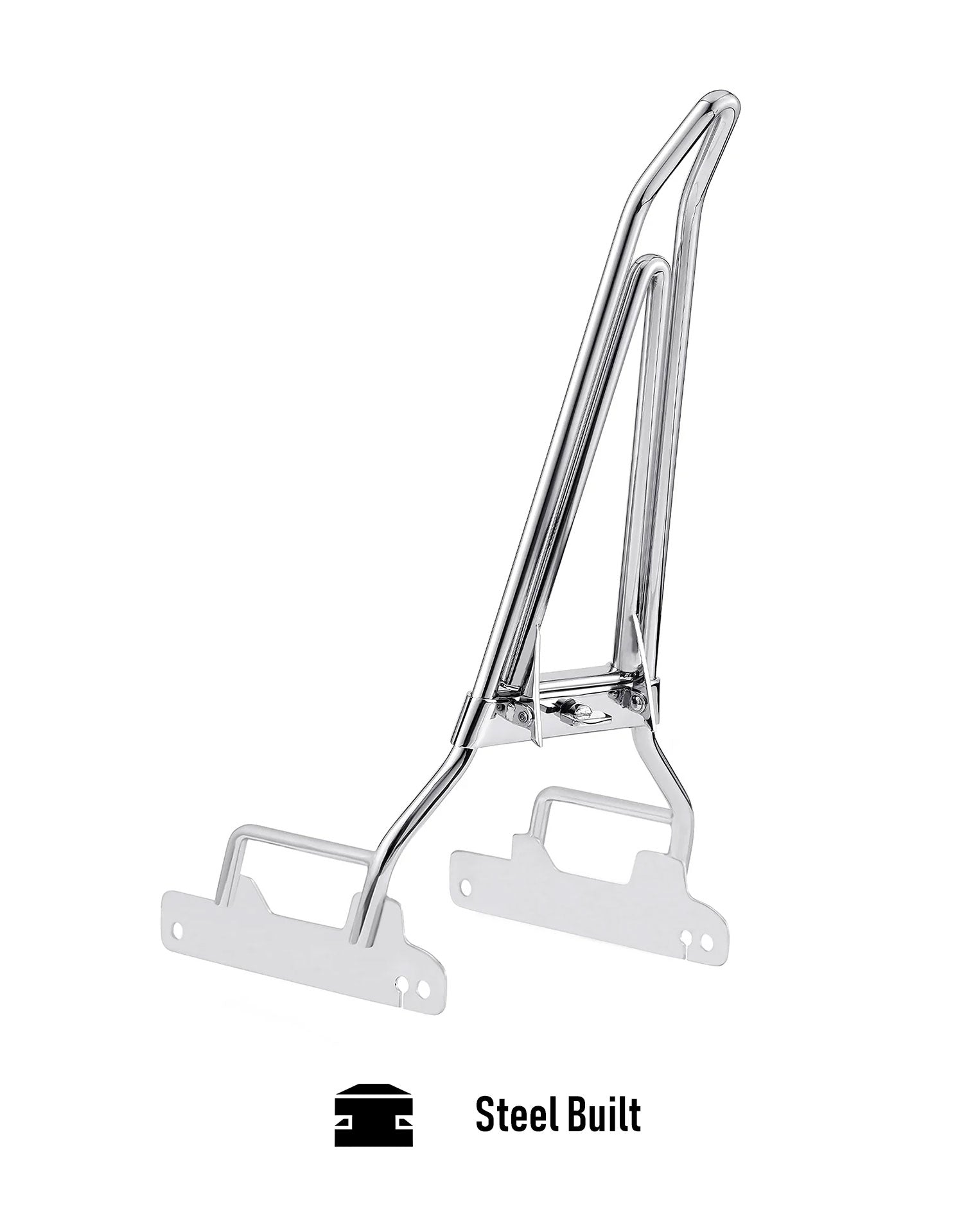 Iron Born Blade 25" Sissy Bar with Foldable Luggage Rack for Harley Dyna Low Rider FXDL Chrome Steel Built