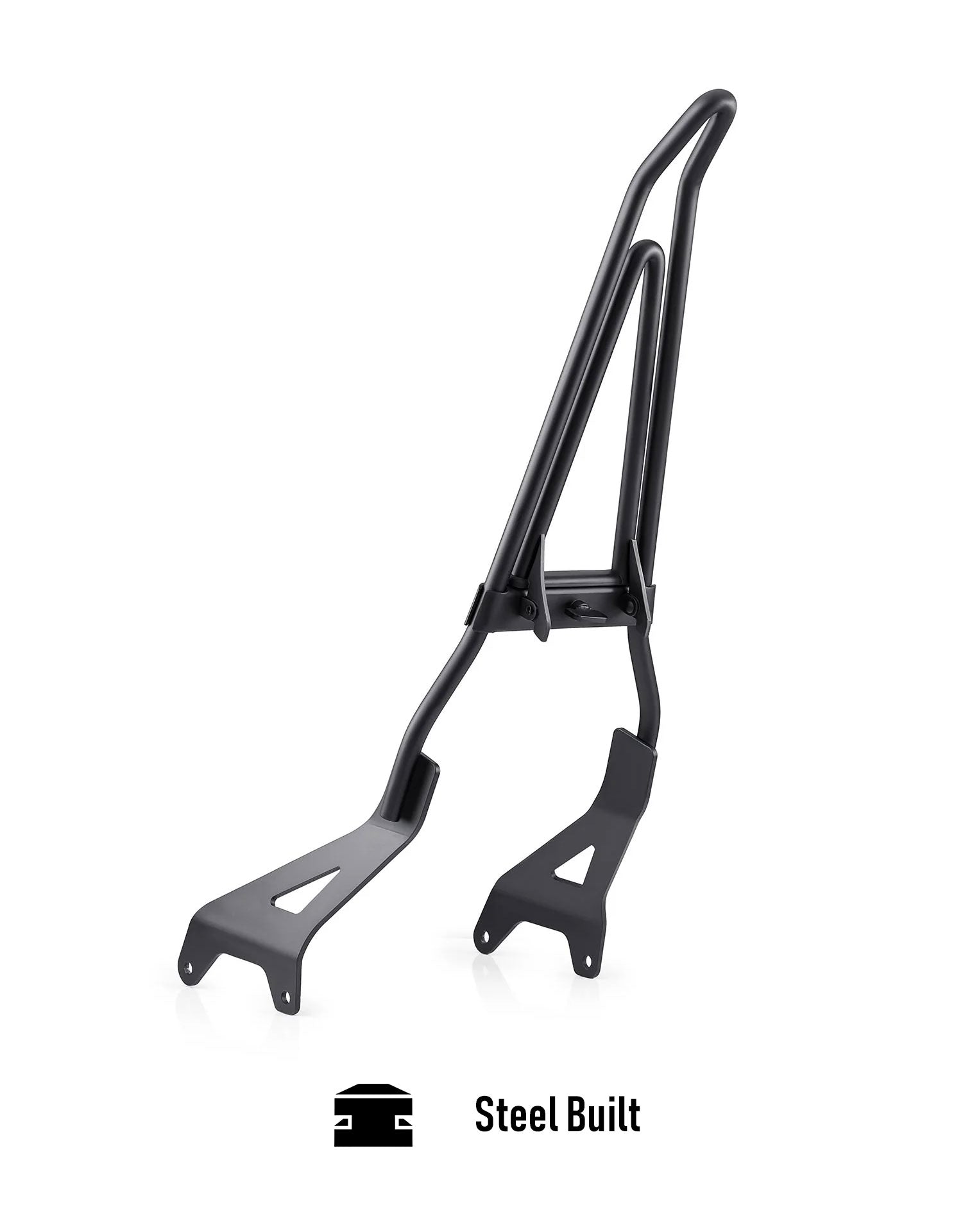 Iron Born Blade 25" Yamaha Bolt Sissy Bar with Foldable Luggage Rack Matte Black Steel Build