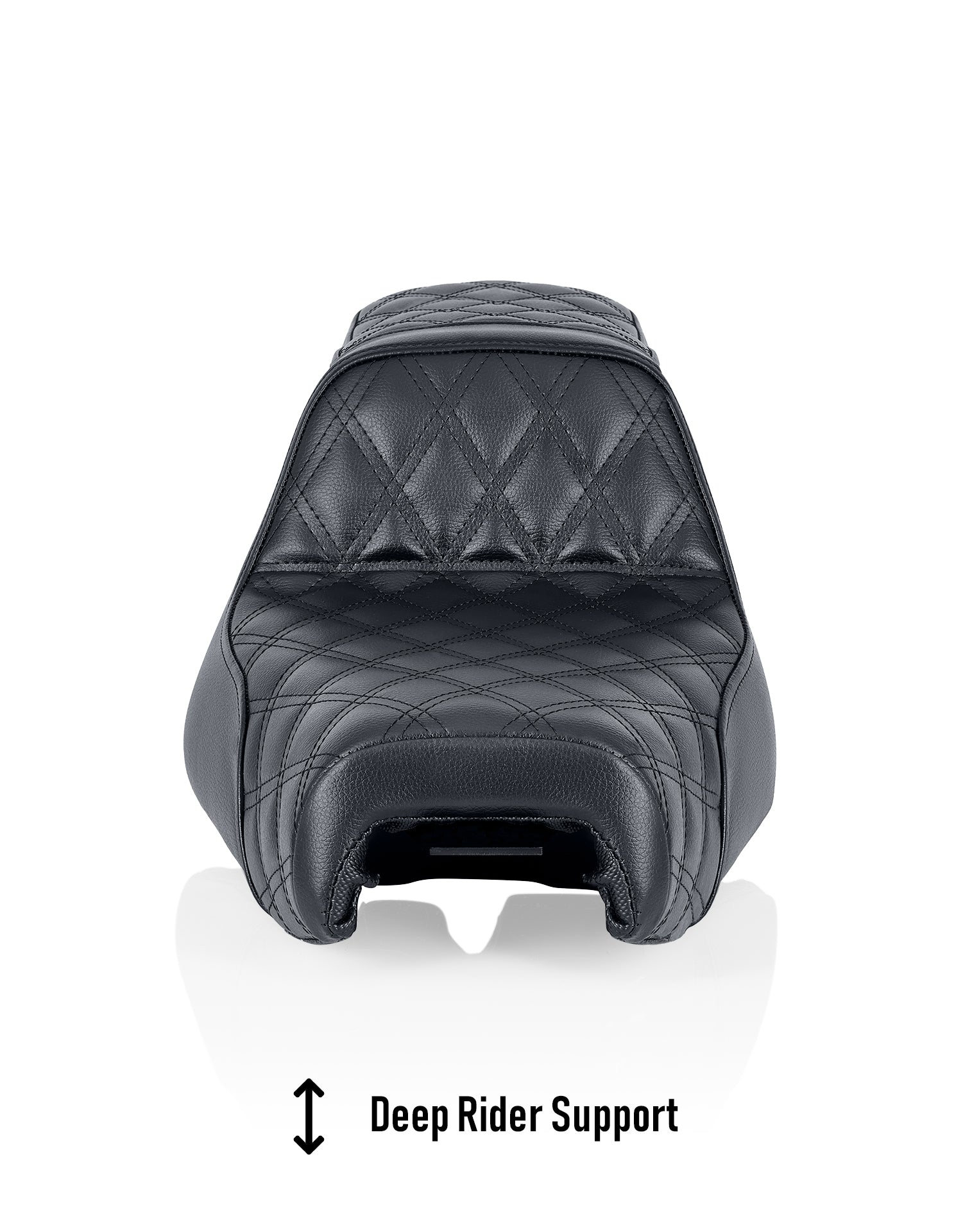 Iron Born Diamond Stitch 2-Up Seat For Harley Sportster 883 Iron XL883N Black Deep Rider Support