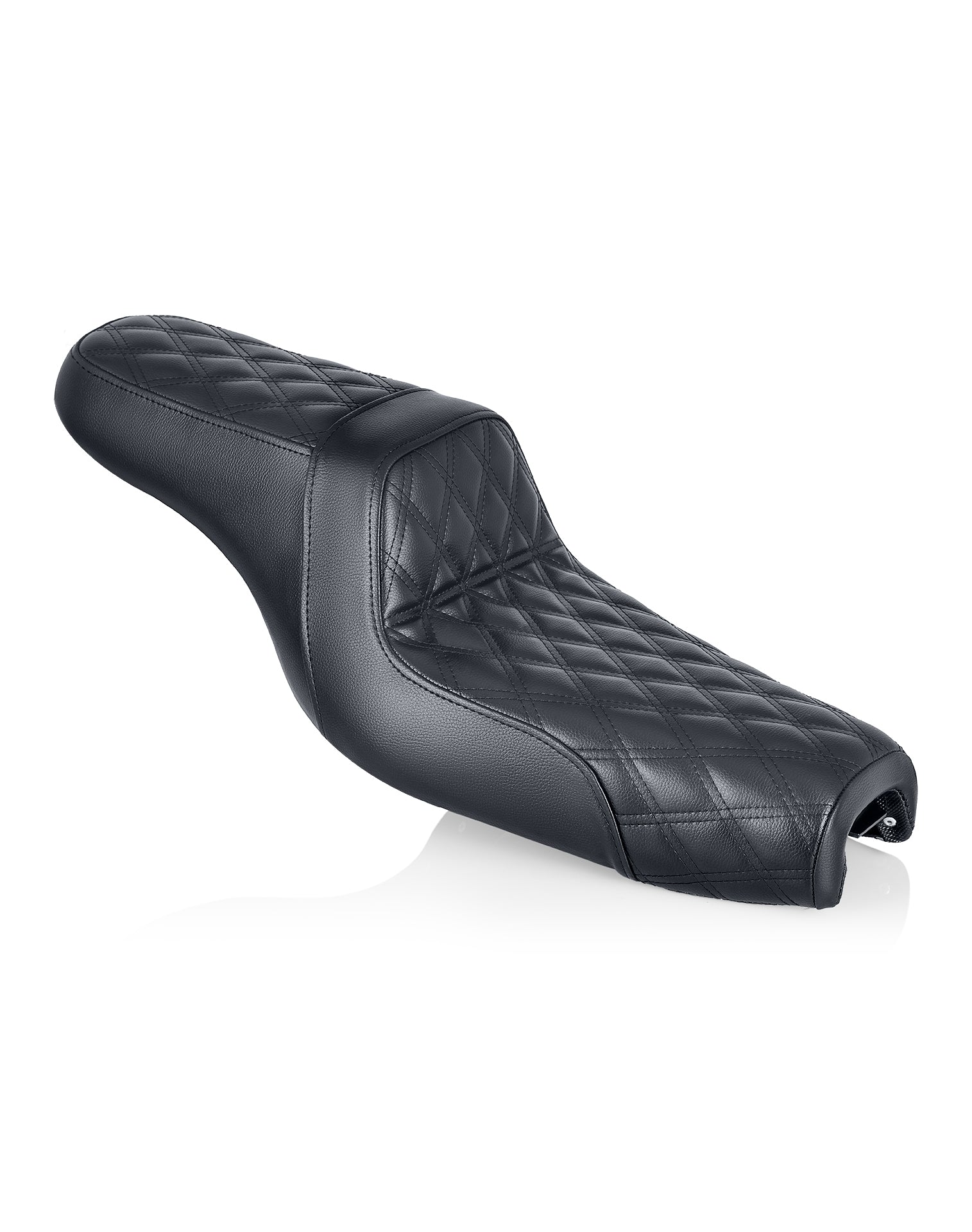 Iron Born Diamond Stitch 2-Up Seat For Harley Sportster Forty Eight XL1200X Black Mian View