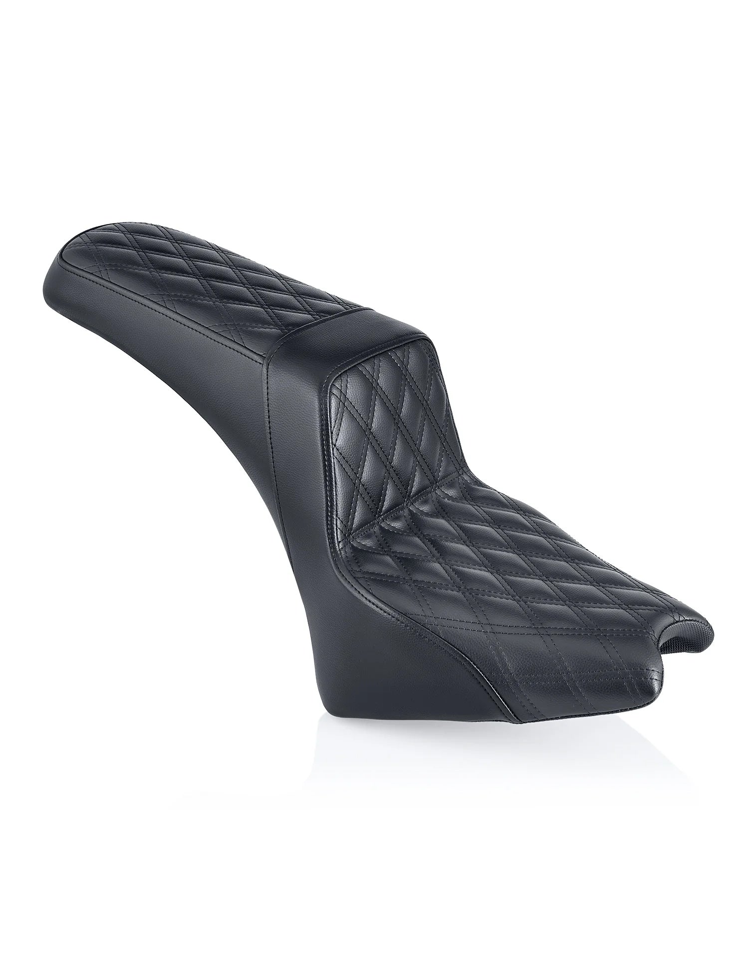 Iron Born Diamond Stitch Indian Chief Bobber 2-Up Seat Black Main View