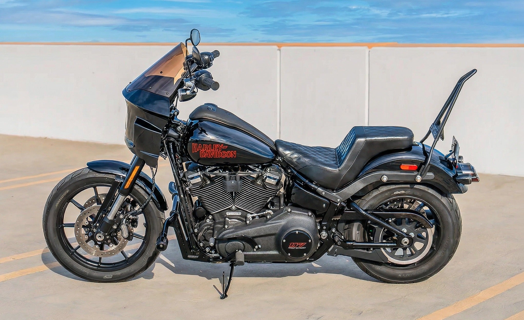 Iron Born Diamond Stitch 2-Up Seat for Harley Softail Low Rider S FXLRS Lifestyle @expand