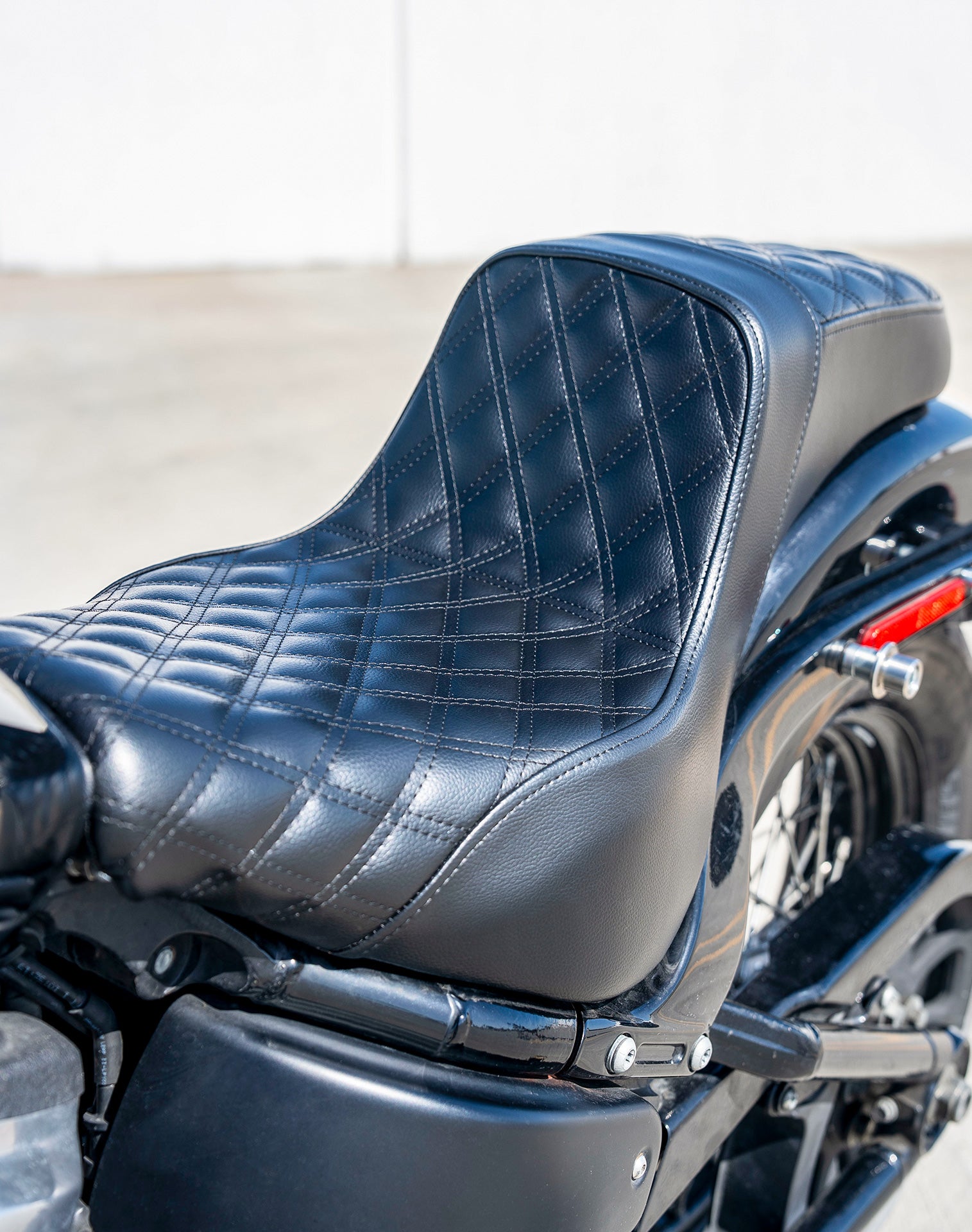 Iron Born Diamond Stitch 2-Up Seat for 2021+ Harley Softail Standard FXST Lifestyle
