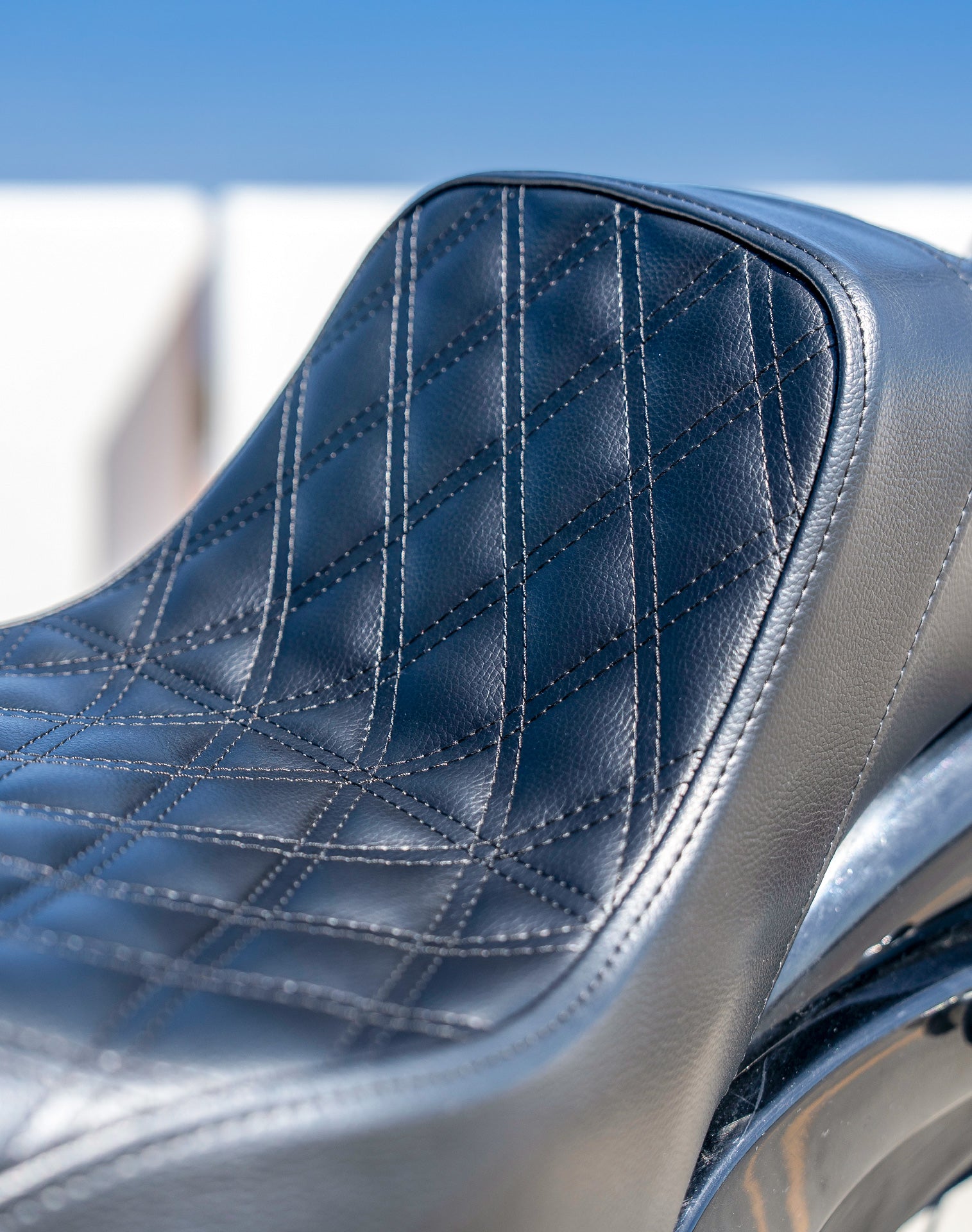 Iron Born Diamond Stitch 2-Up Seat for 2018+ Harley Softail Street Bob FXBB/S Lifestyle 4