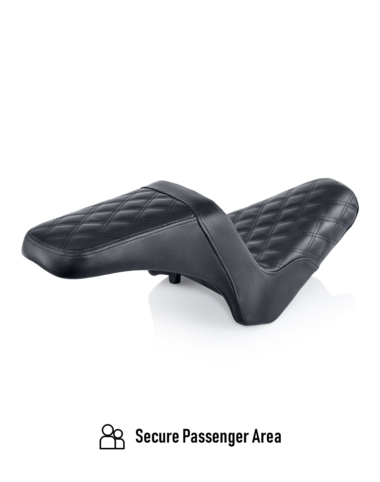Iron Born Diamond Stitch Yamaha Bolt 2-Up Seat Black