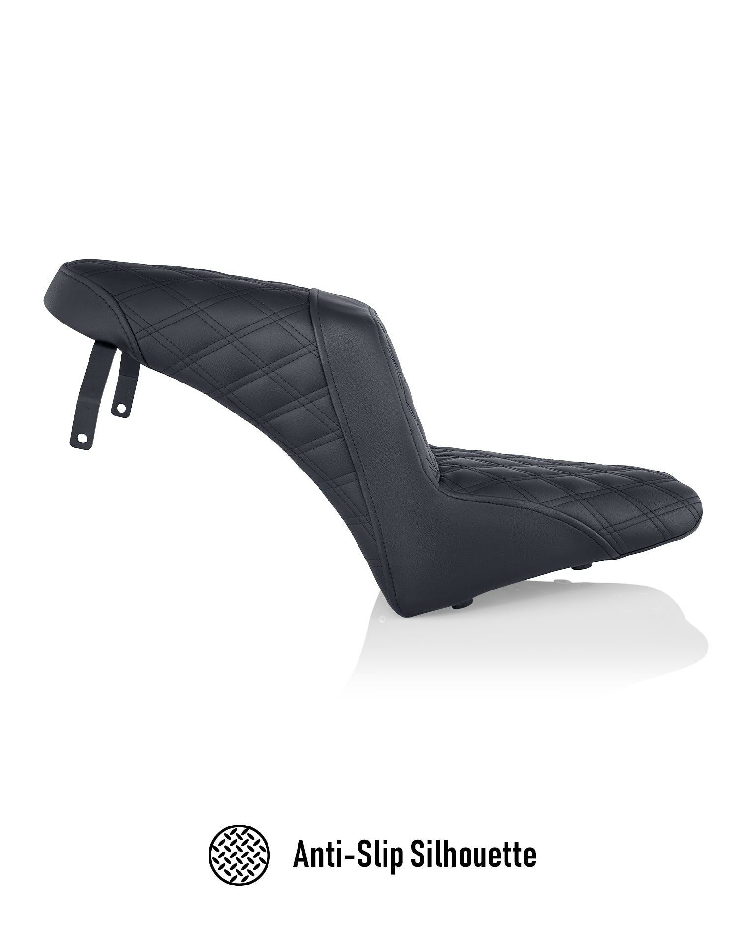 Iron Born Diamond Stitch Indian Scout Bobber Twenty 2-Up Seat Black Anti-Slip Silhouette